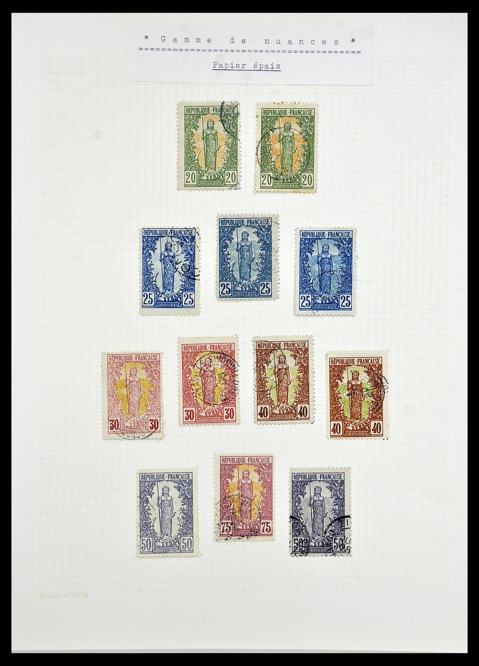 34450 003 - Stamp Collection 34450 French Congo 1900-1904.