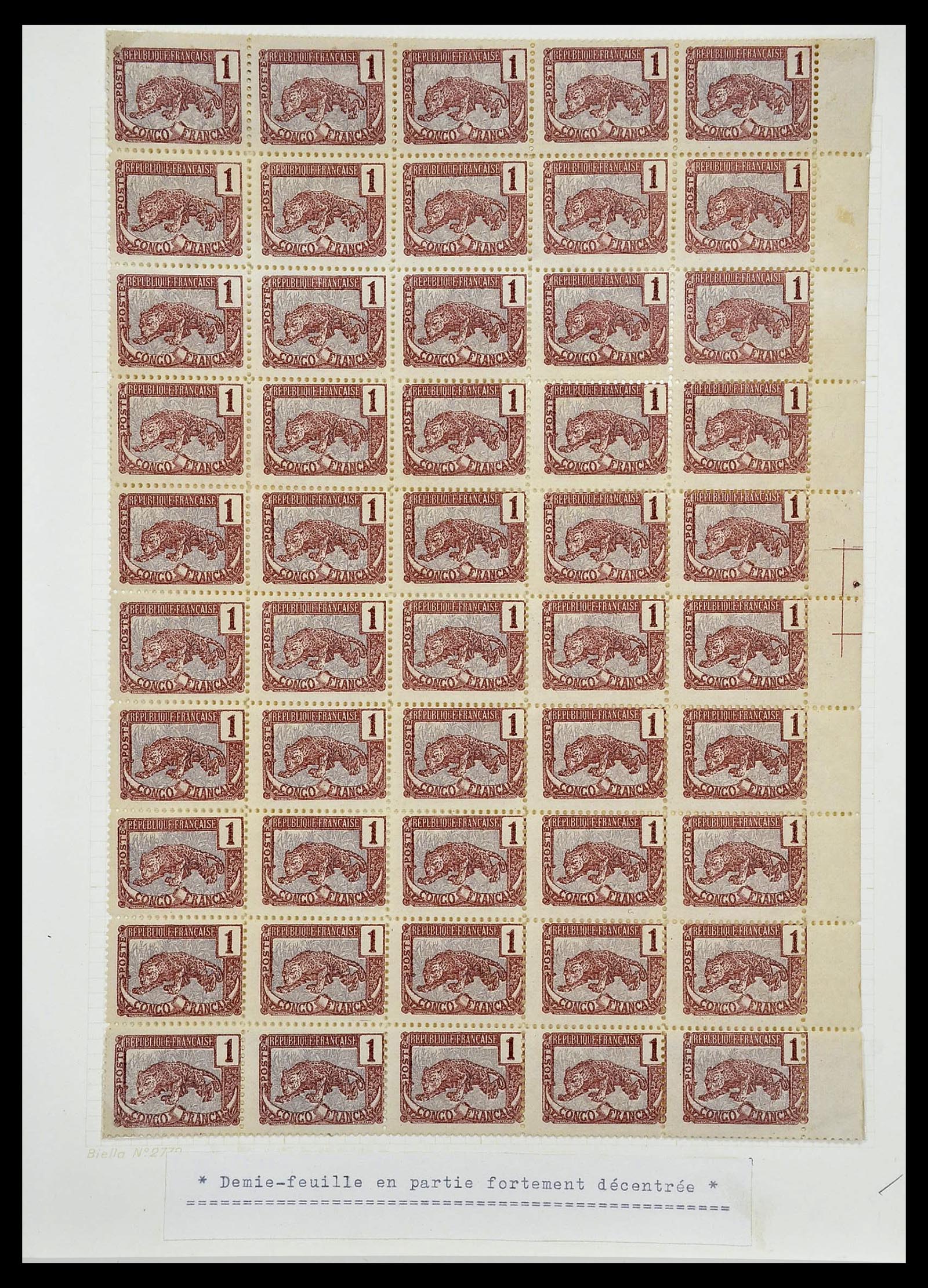 34450 014 - Postzegelverzameling 34450 Frans Congo 1900-1904.