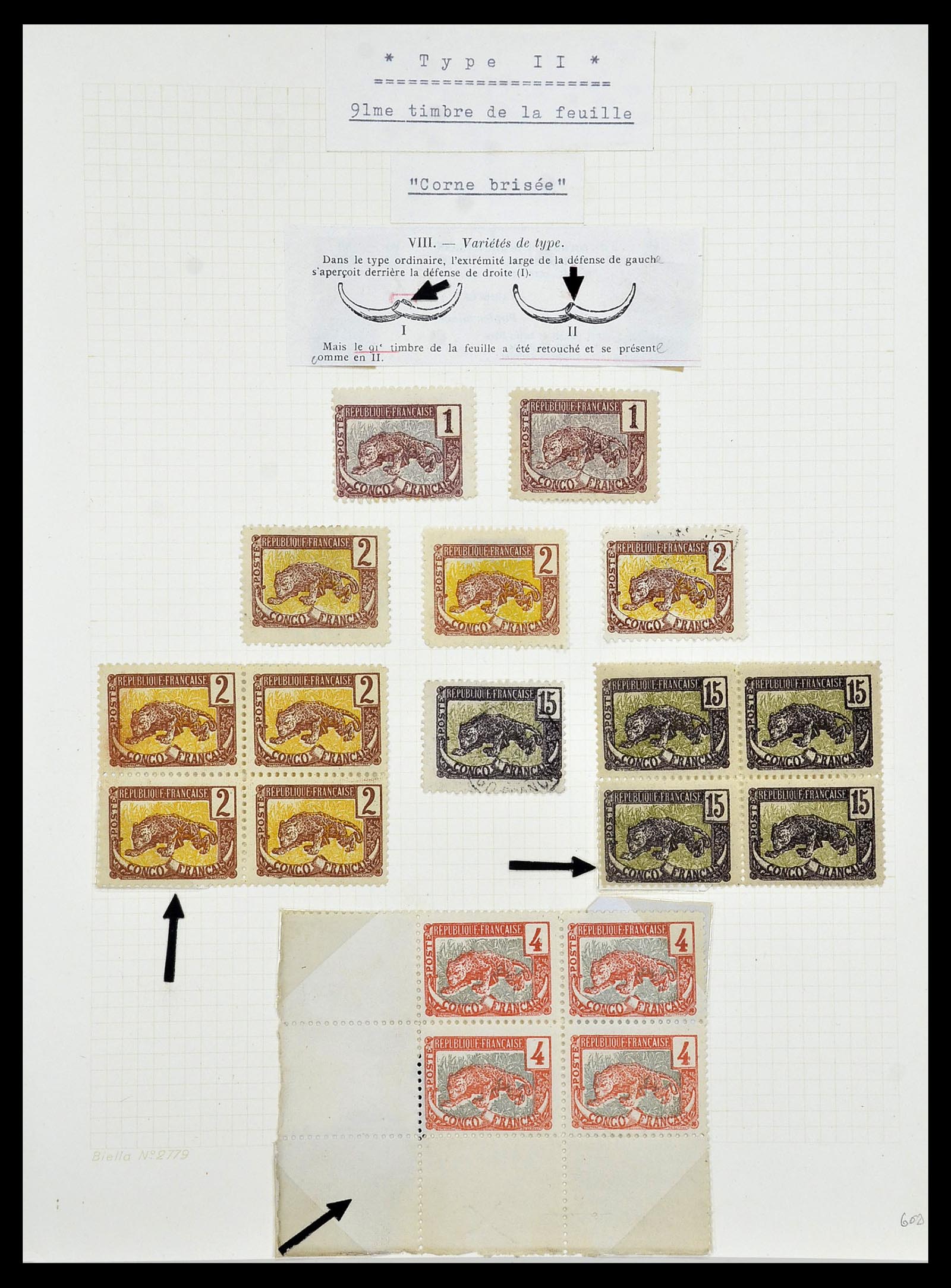 34450 018 - Postzegelverzameling 34450 Frans Congo 1900-1904.