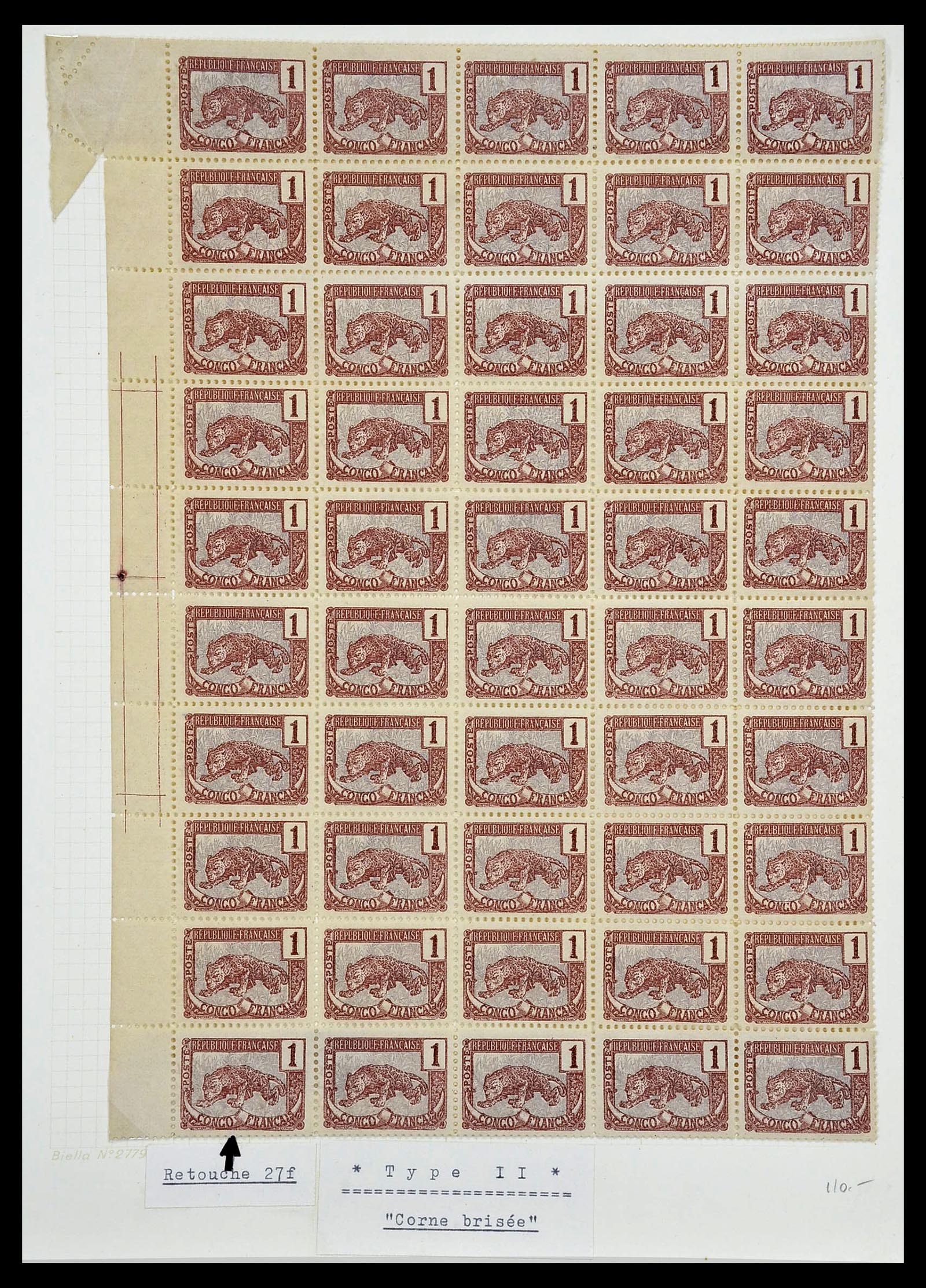 34450 019 - Postzegelverzameling 34450 Frans Congo 1900-1904.