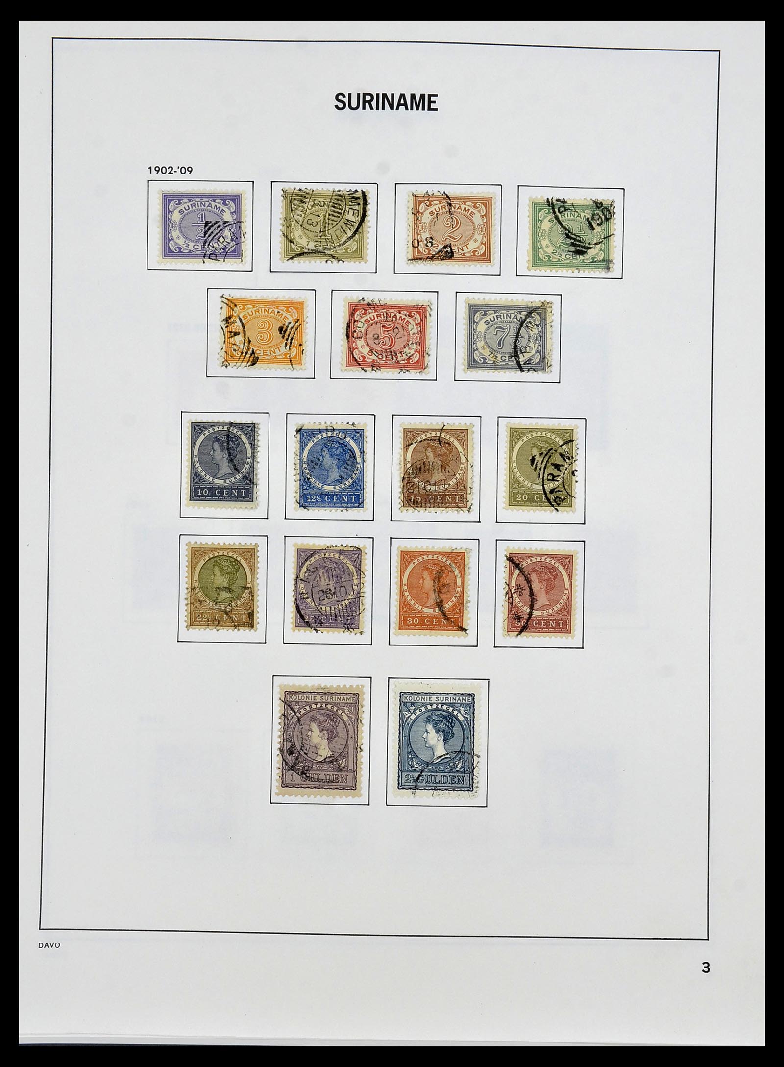 34452 004 - Postzegelverzameling 34452 Suriname 1873-1975.