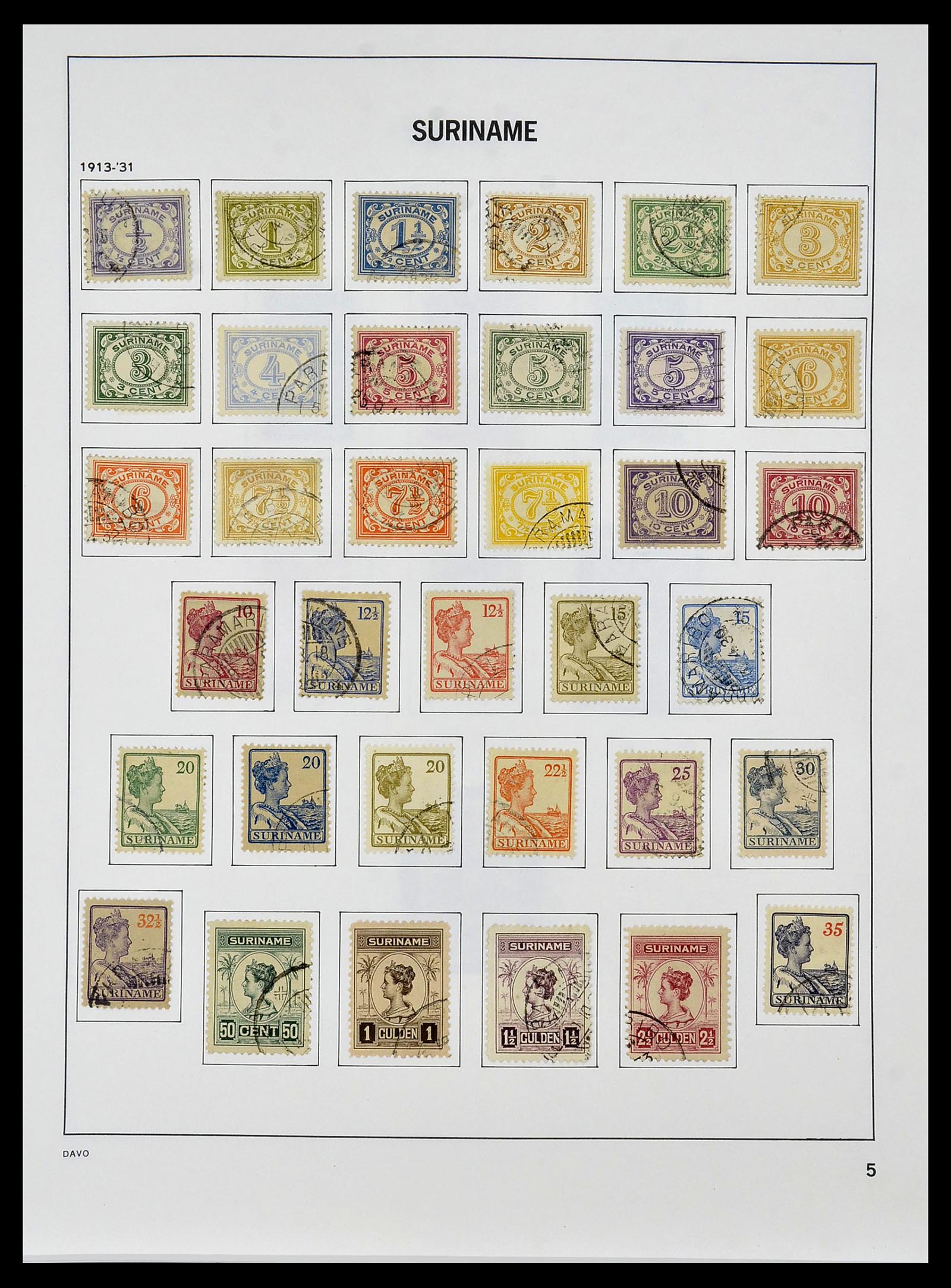 34452 006 - Postzegelverzameling 34452 Suriname 1873-1975.