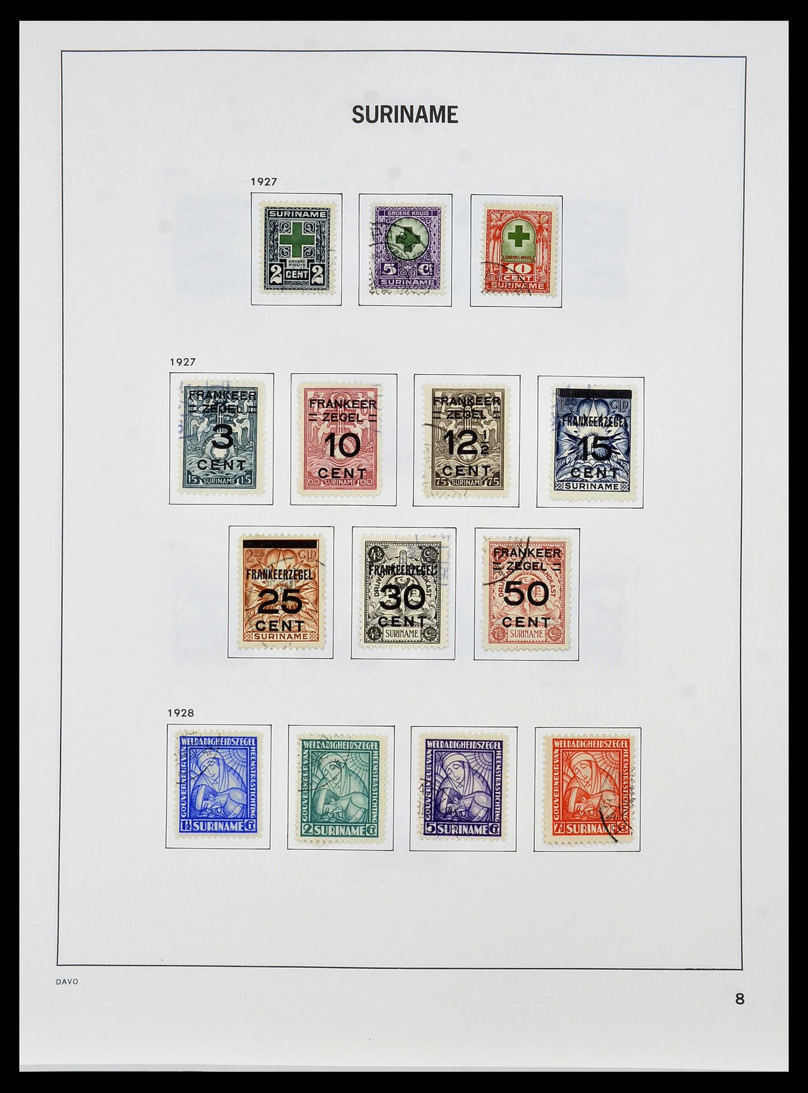 34452 009 - Postzegelverzameling 34452 Suriname 1873-1975.
