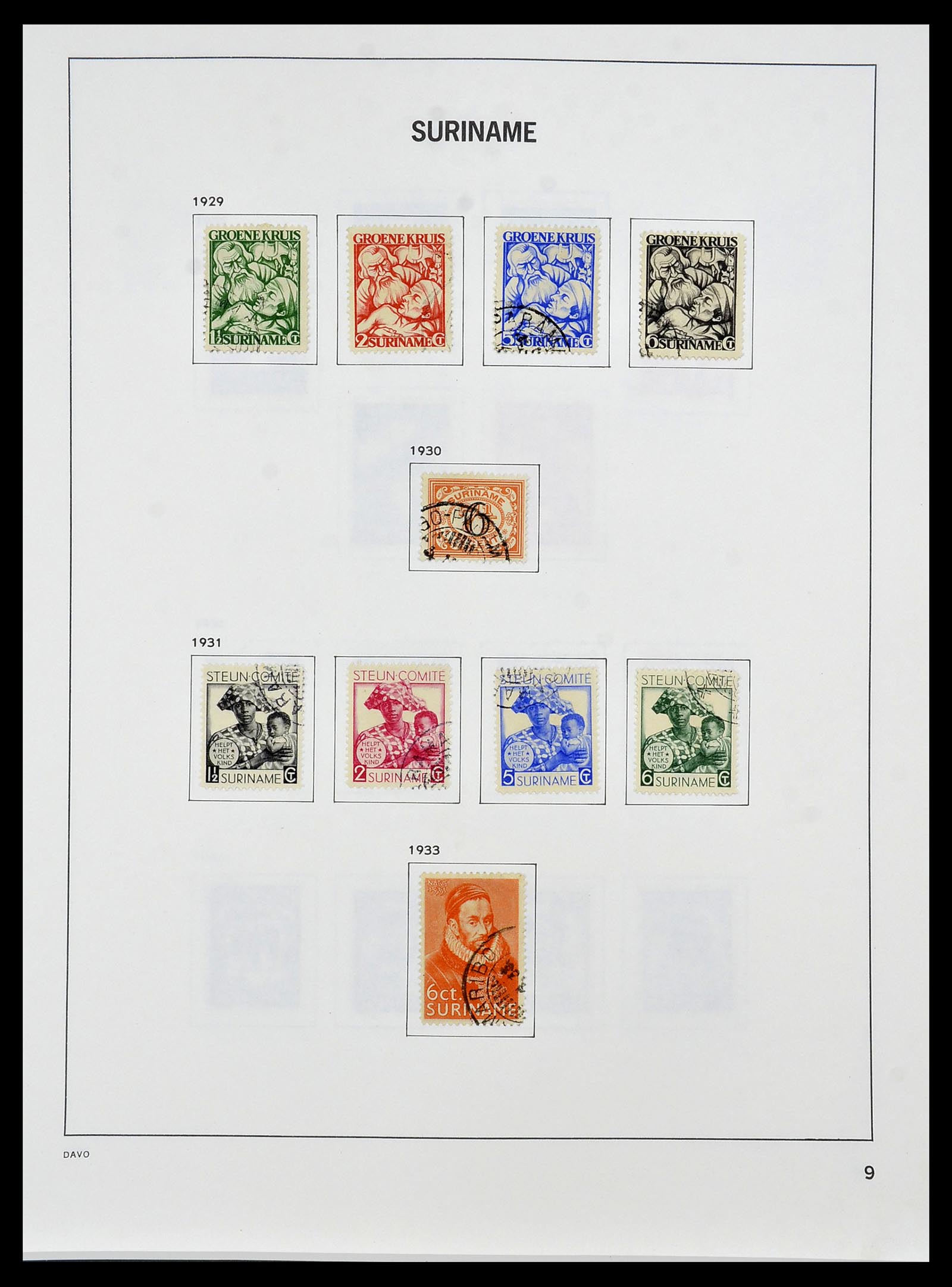 34452 010 - Postzegelverzameling 34452 Suriname 1873-1975.