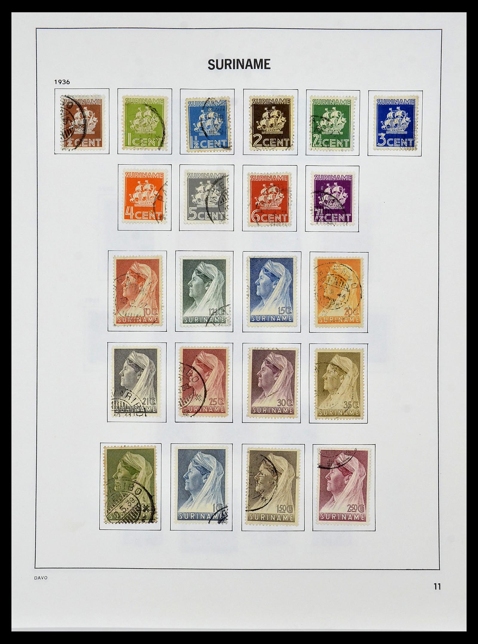 34452 012 - Postzegelverzameling 34452 Suriname 1873-1975.