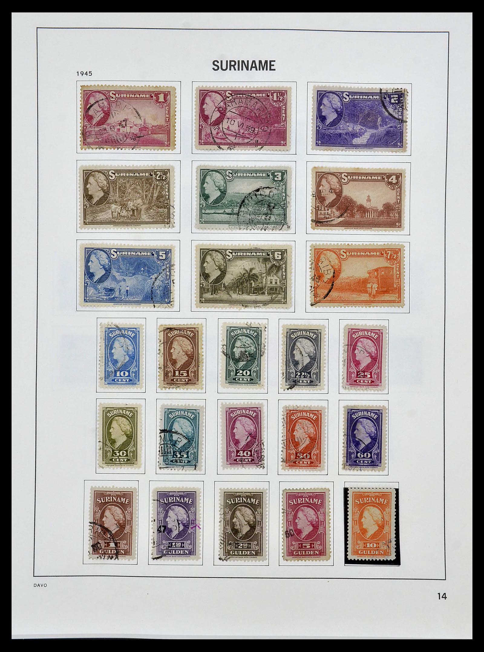 34452 015 - Postzegelverzameling 34452 Suriname 1873-1975.