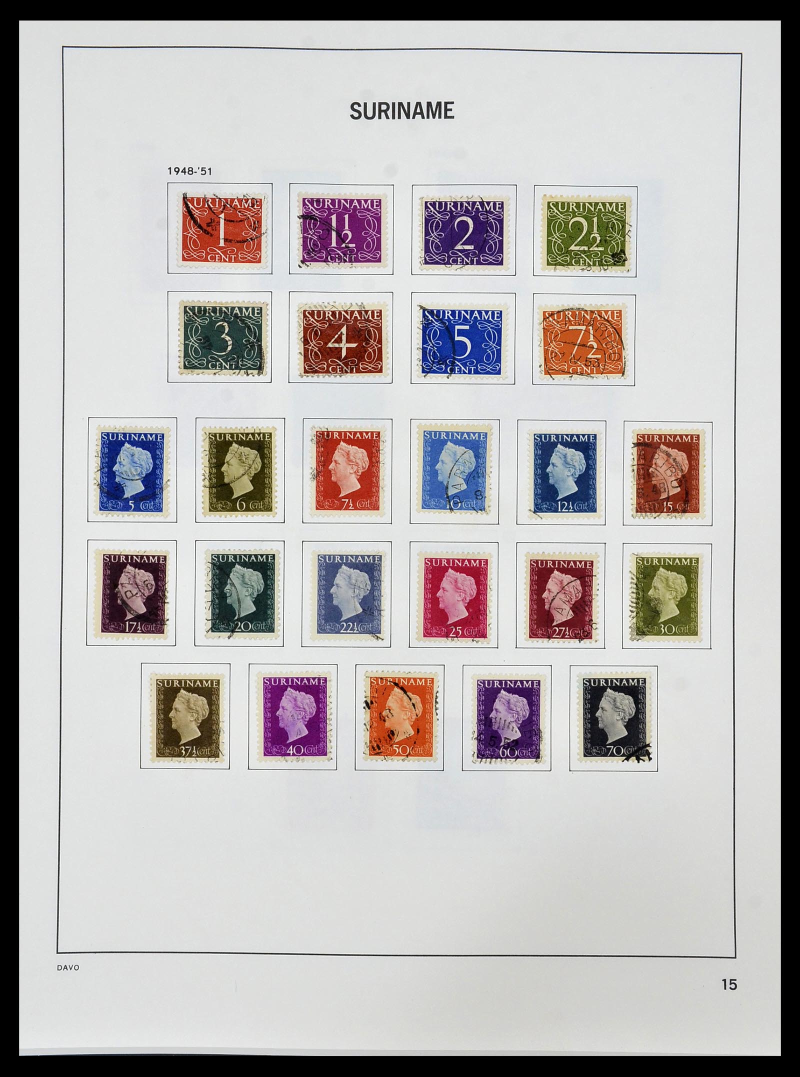 34452 016 - Postzegelverzameling 34452 Suriname 1873-1975.