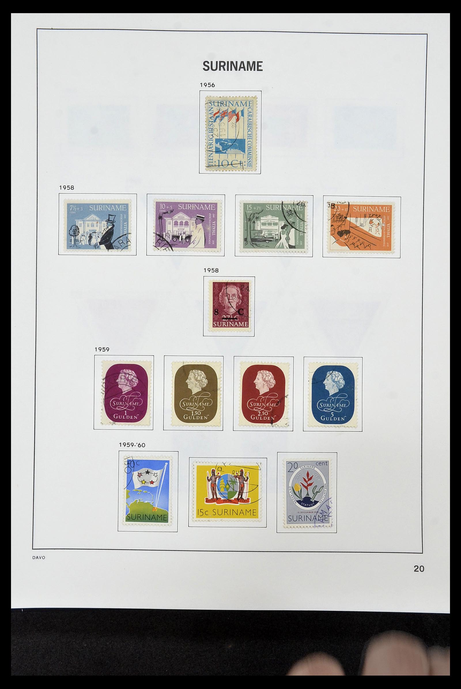 34452 021 - Postzegelverzameling 34452 Suriname 1873-1975.