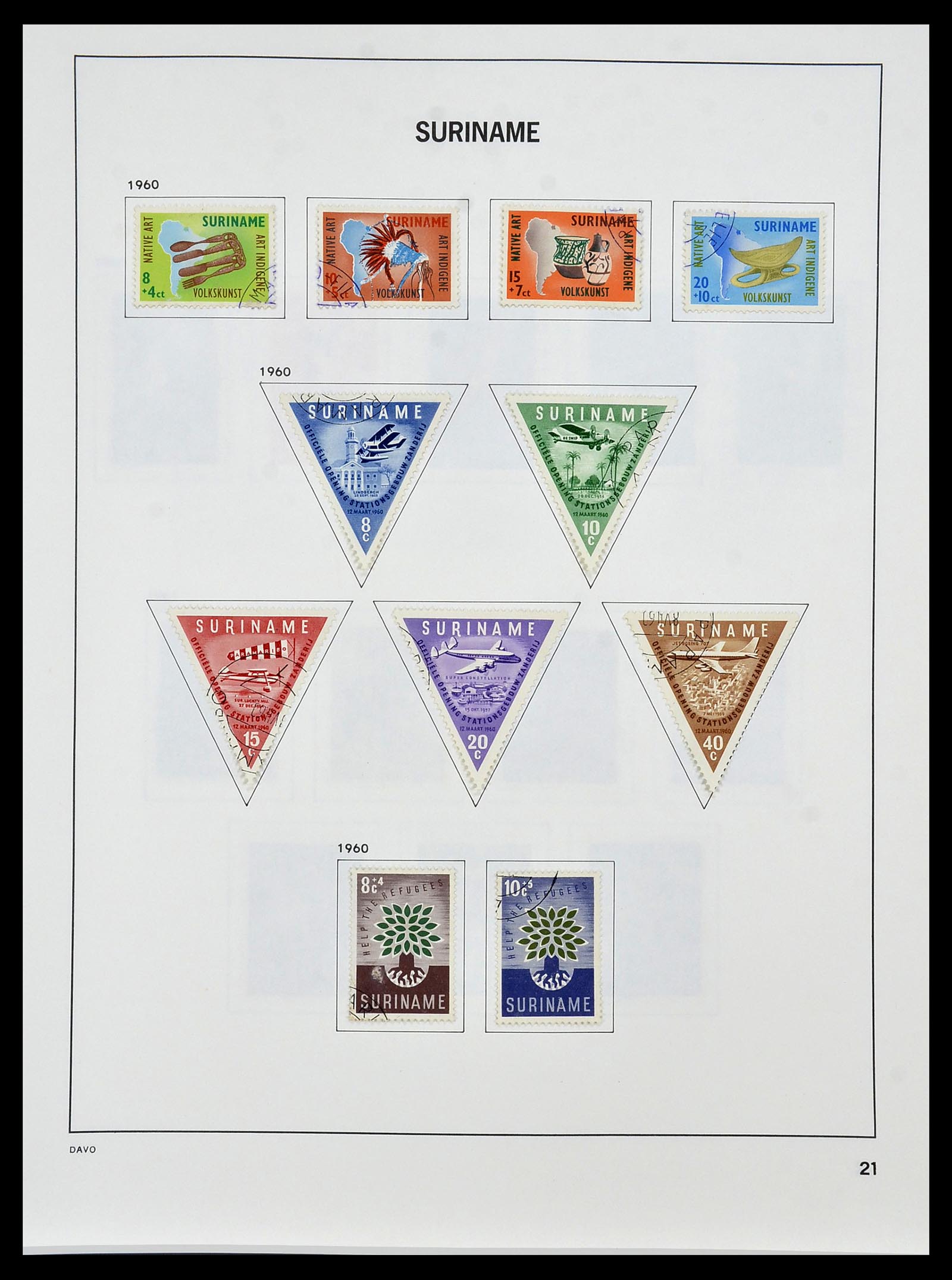 34452 022 - Postzegelverzameling 34452 Suriname 1873-1975.