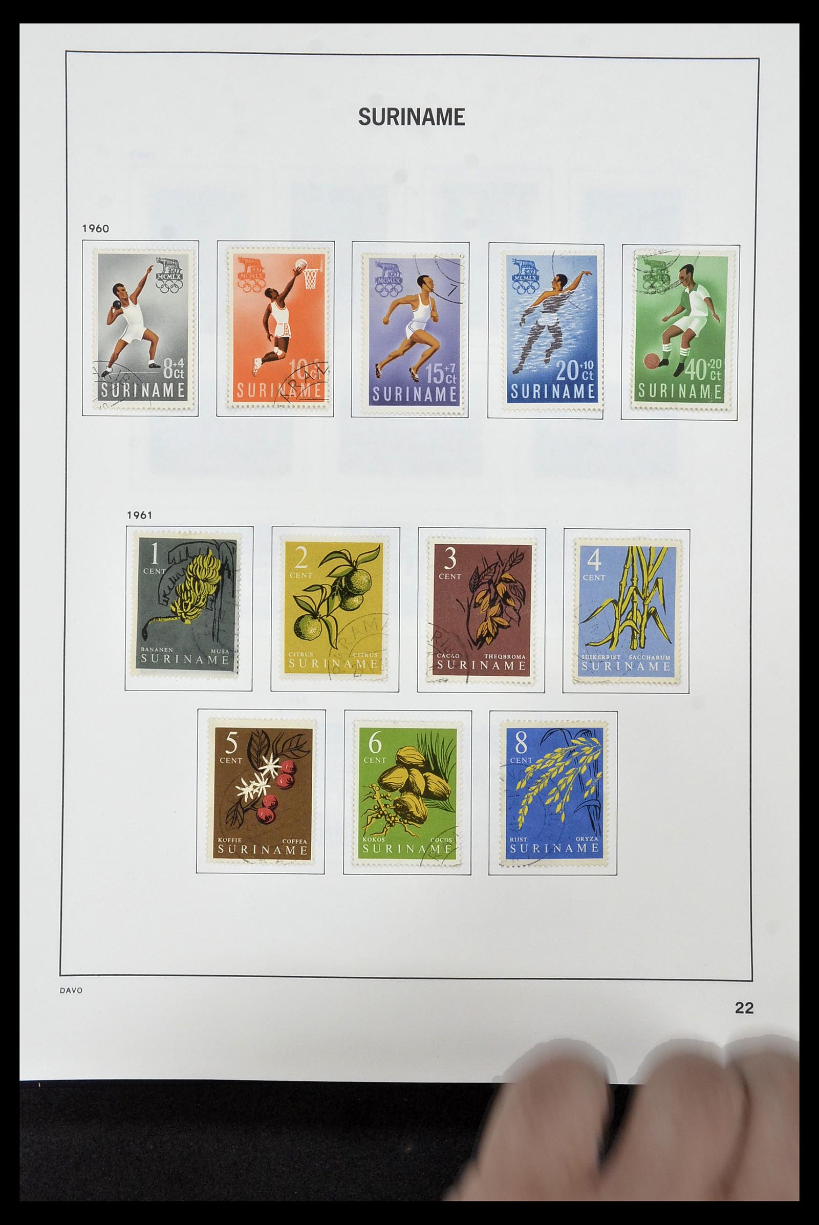 34452 023 - Postzegelverzameling 34452 Suriname 1873-1975.