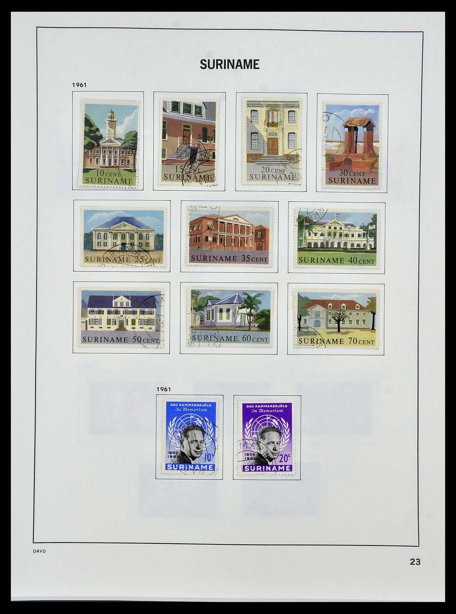 34452 024 - Postzegelverzameling 34452 Suriname 1873-1975.