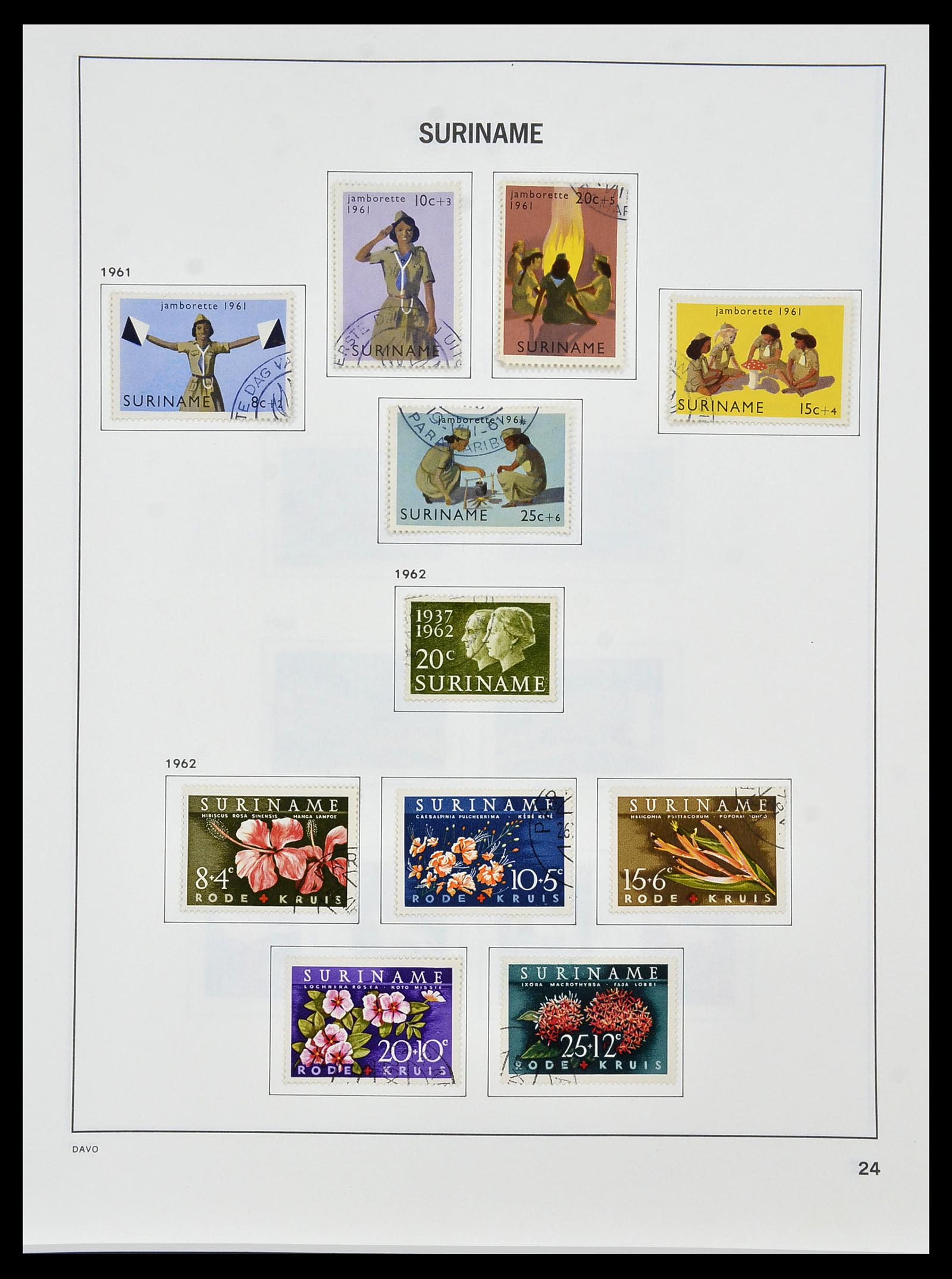 34452 025 - Stamp Collection 34452 Suriname 1873-1975.