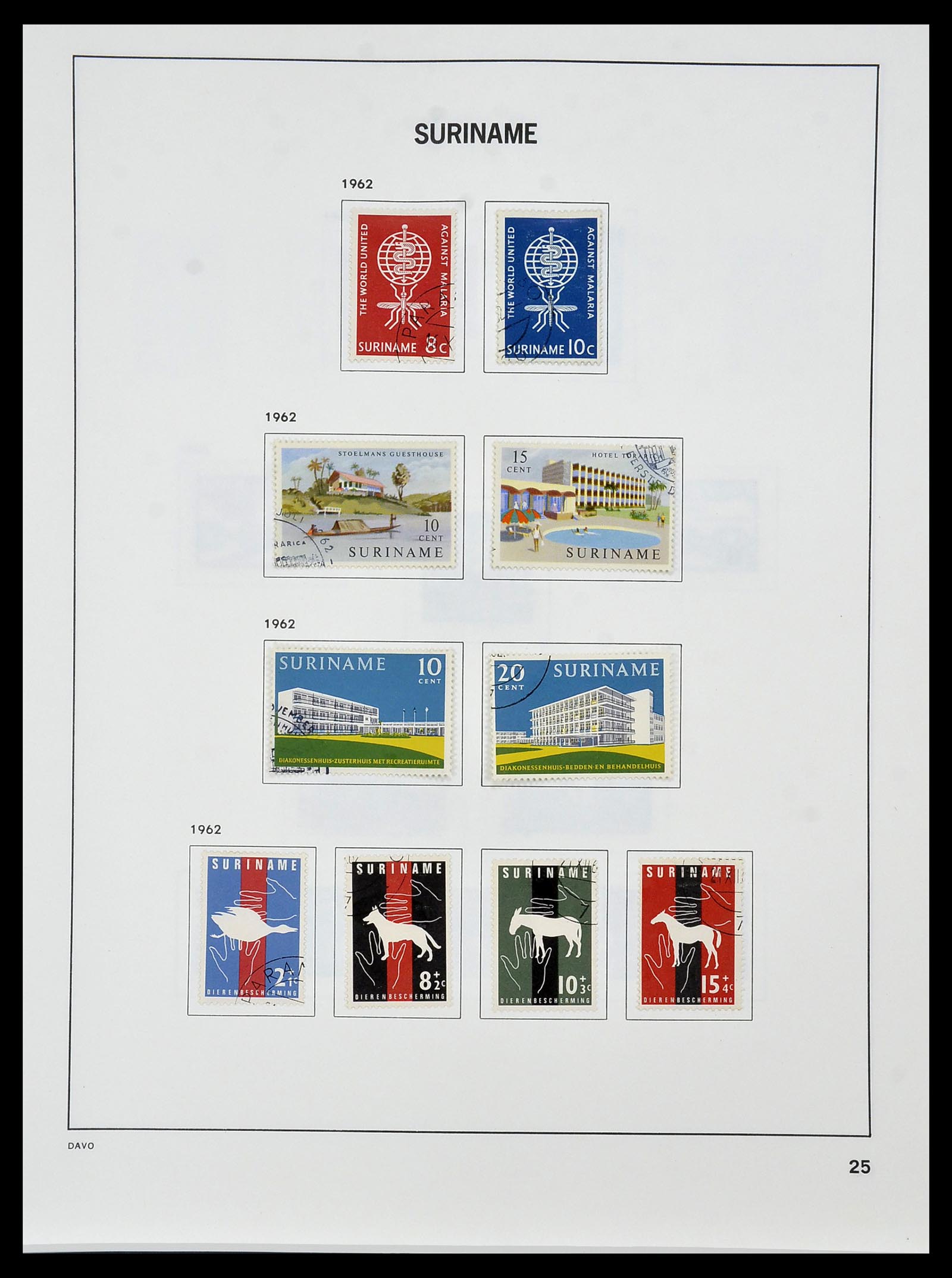 34452 026 - Postzegelverzameling 34452 Suriname 1873-1975.
