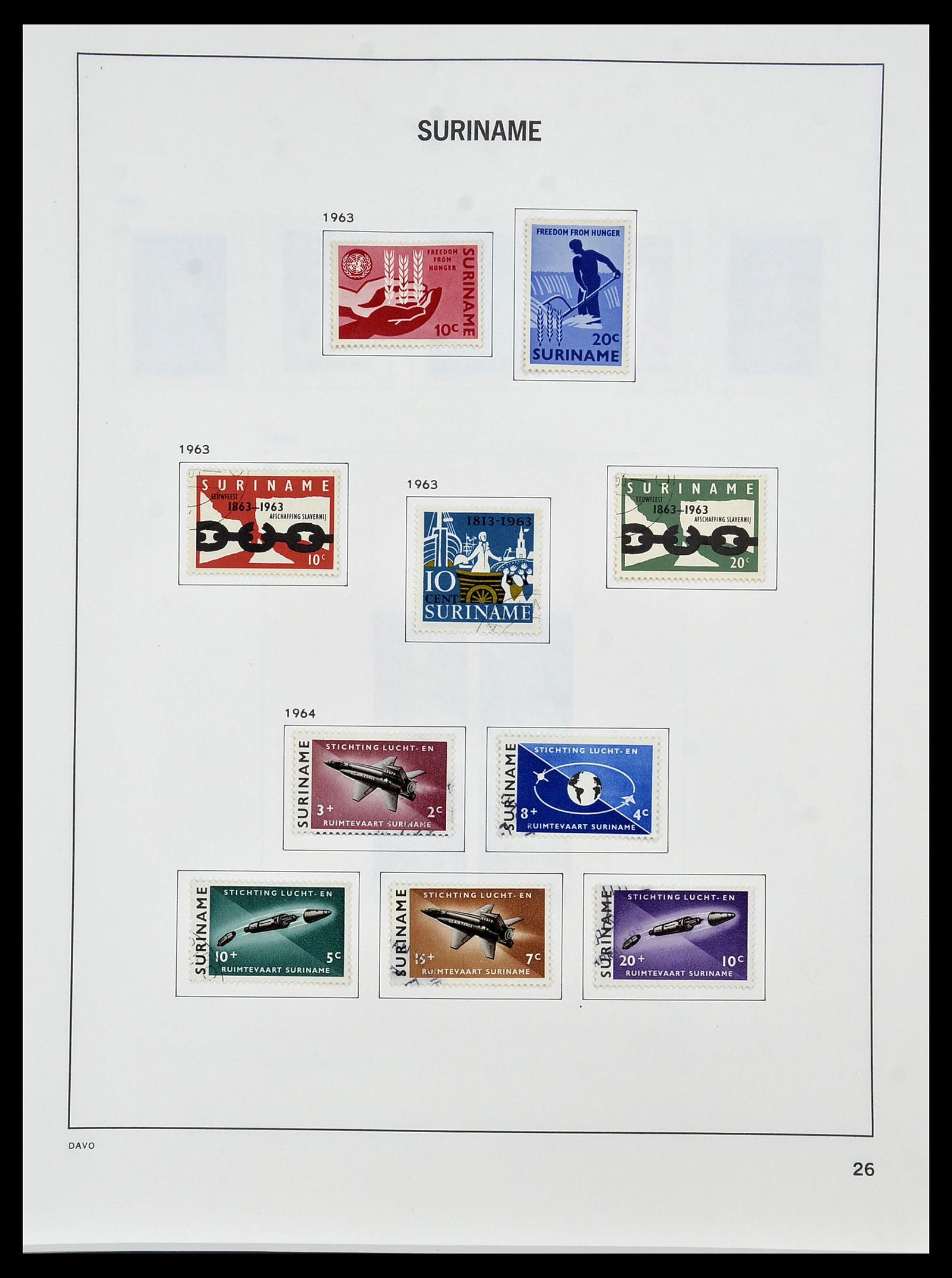 34452 027 - Postzegelverzameling 34452 Suriname 1873-1975.