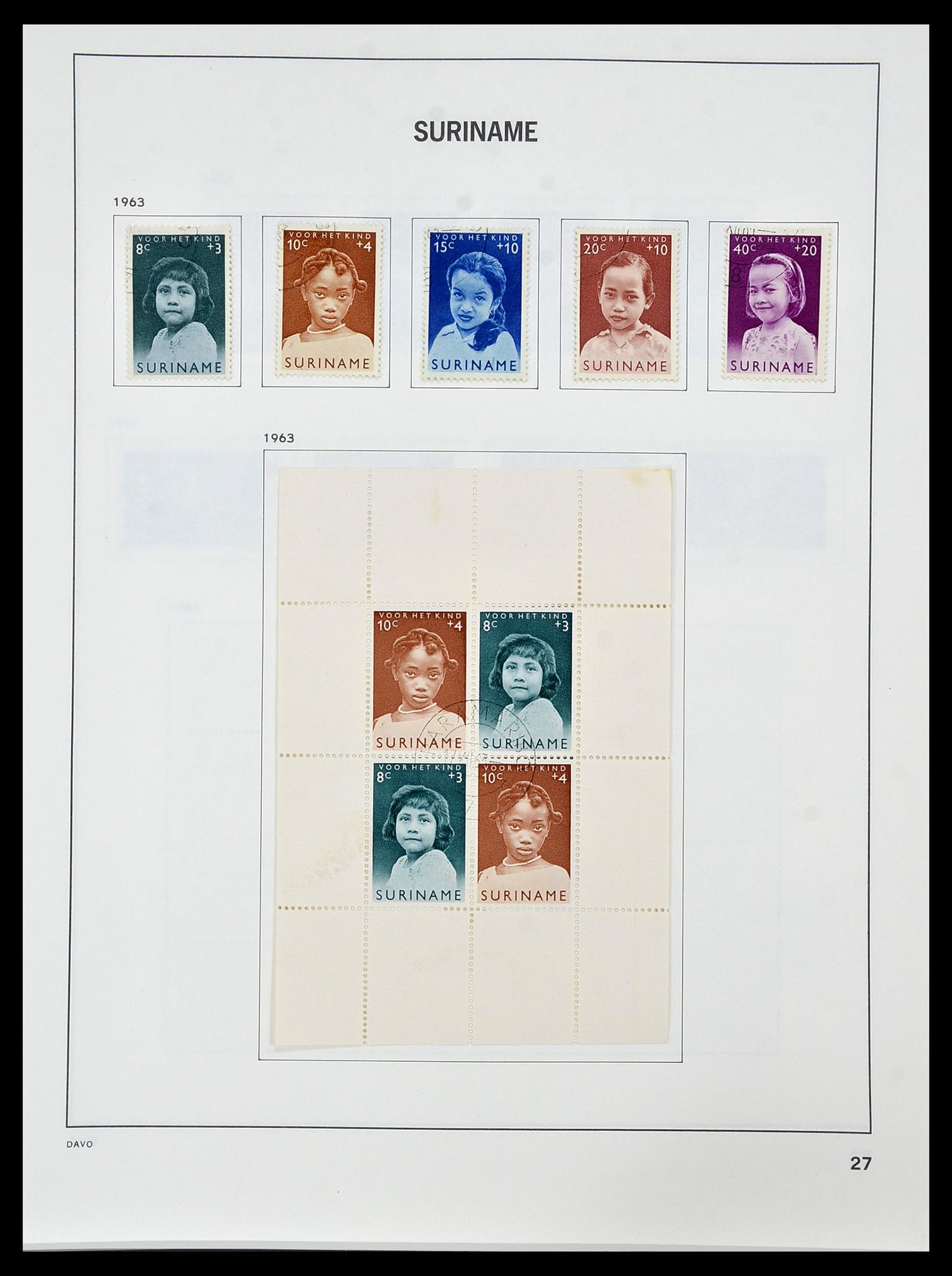 34452 028 - Postzegelverzameling 34452 Suriname 1873-1975.