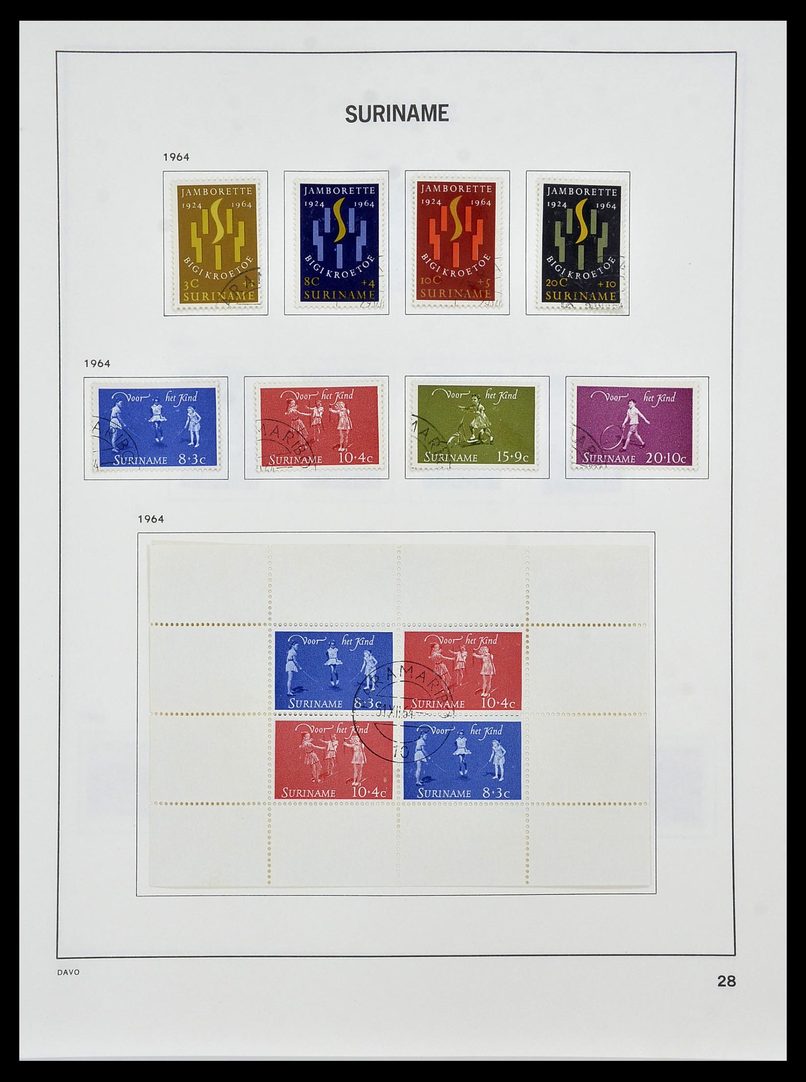 34452 029 - Postzegelverzameling 34452 Suriname 1873-1975.