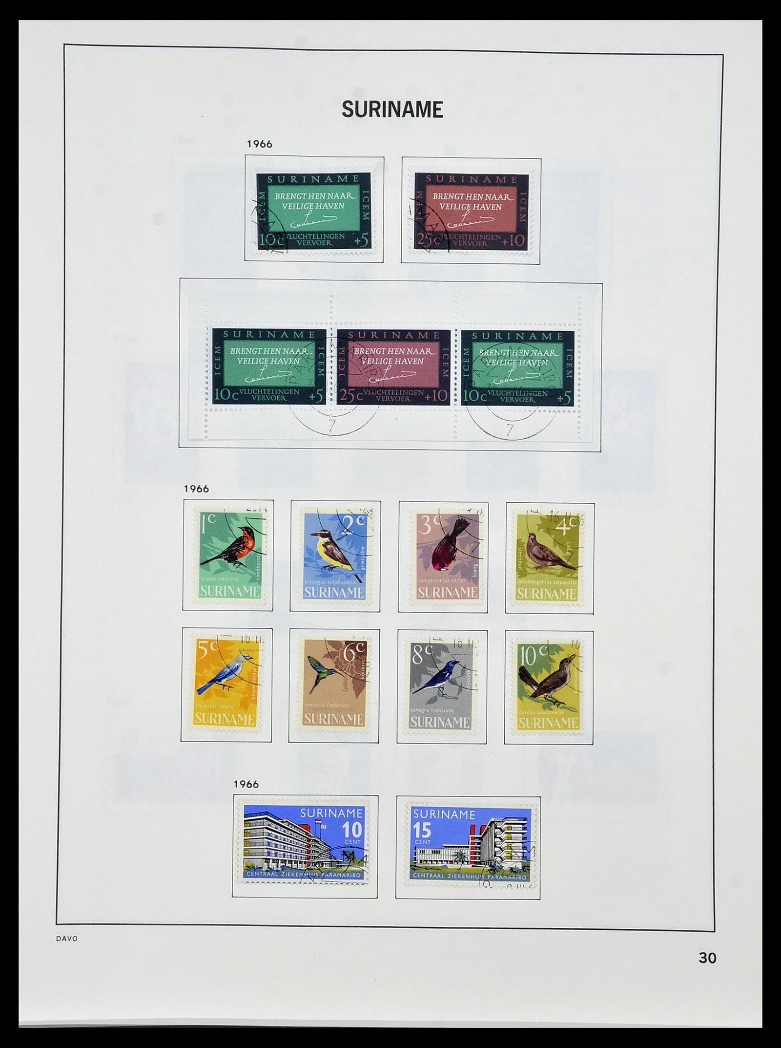 34452 032 - Postzegelverzameling 34452 Suriname 1873-1975.