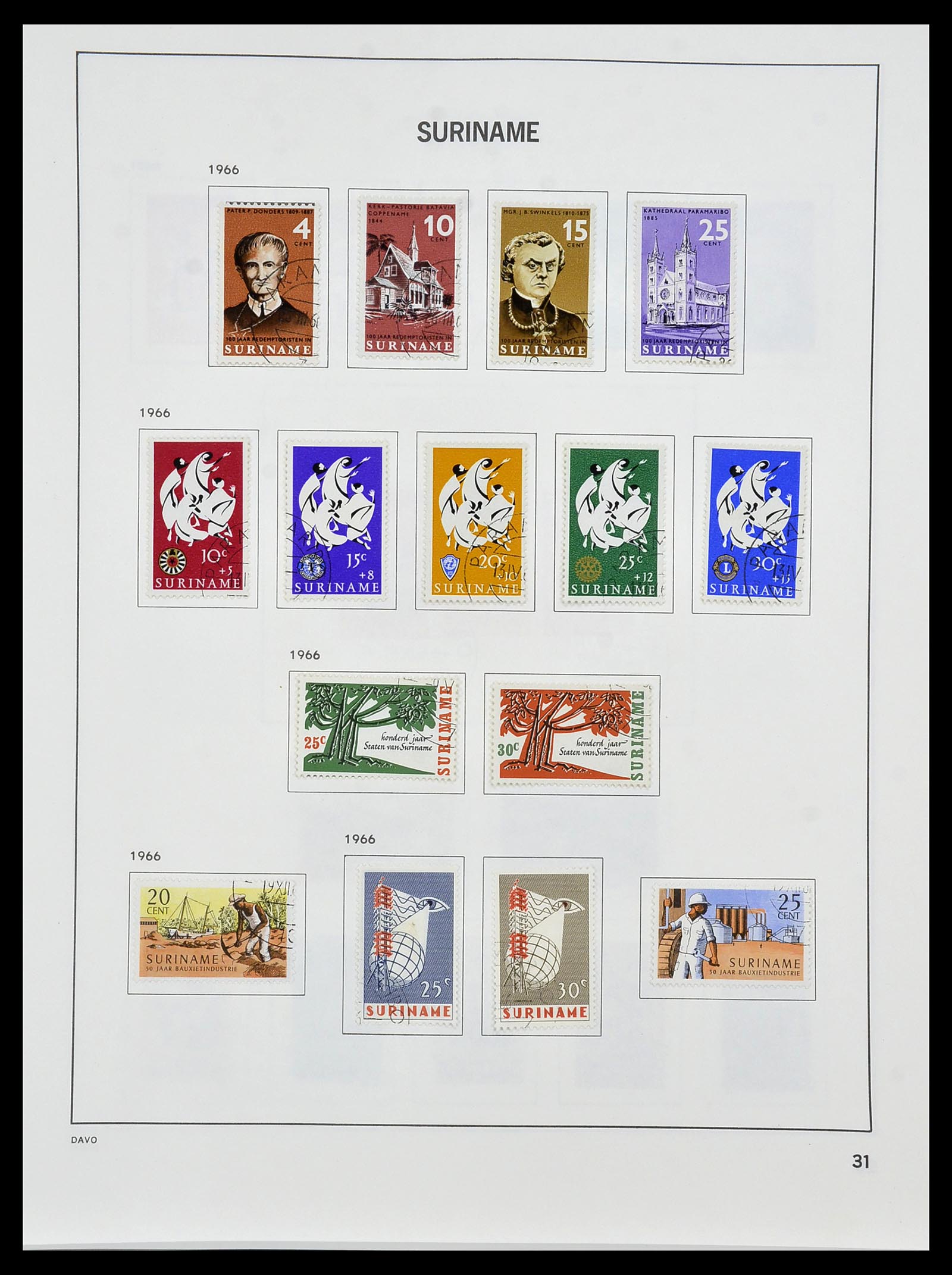 34452 033 - Postzegelverzameling 34452 Suriname 1873-1975.