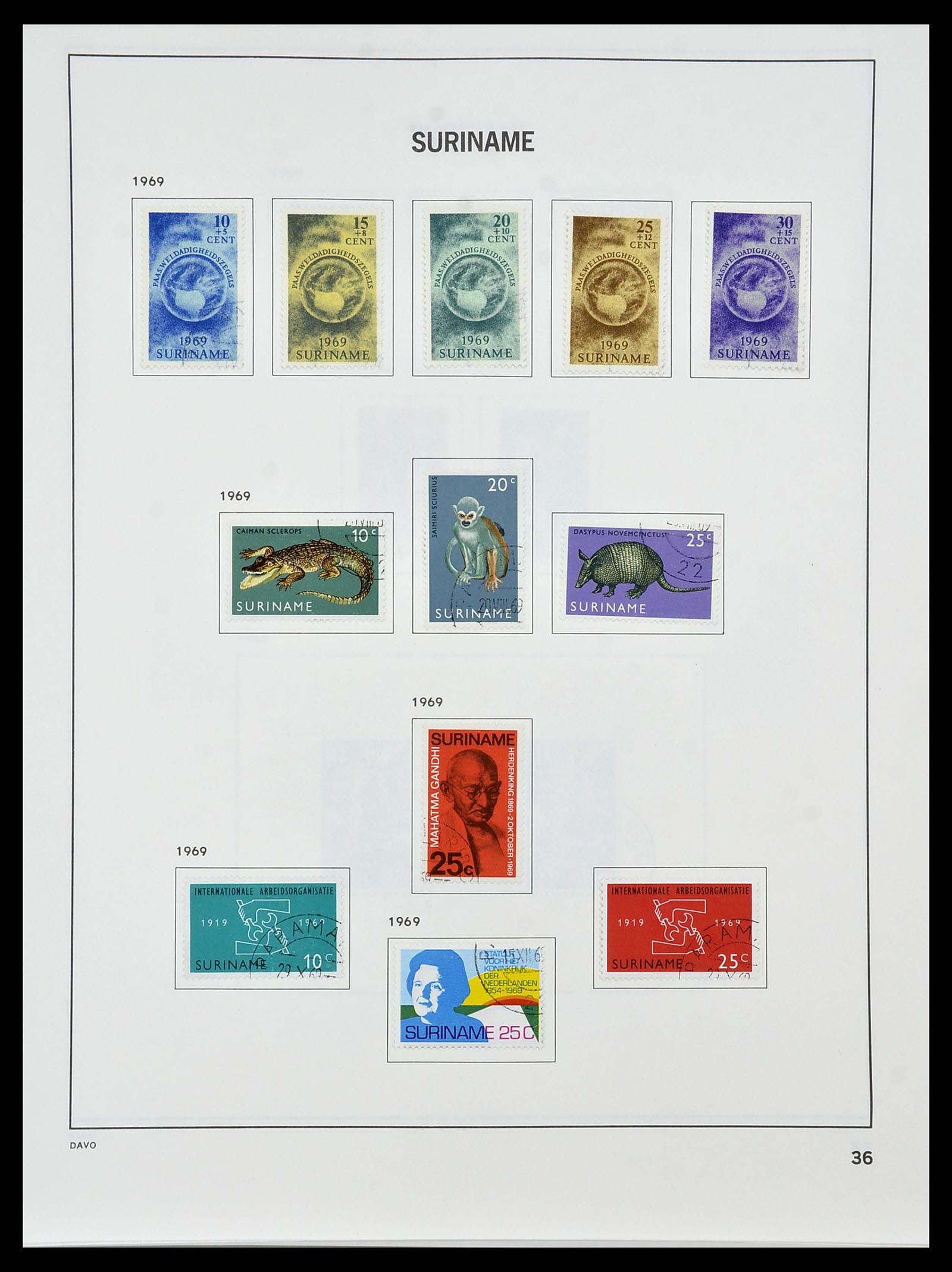 34452 038 - Postzegelverzameling 34452 Suriname 1873-1975.