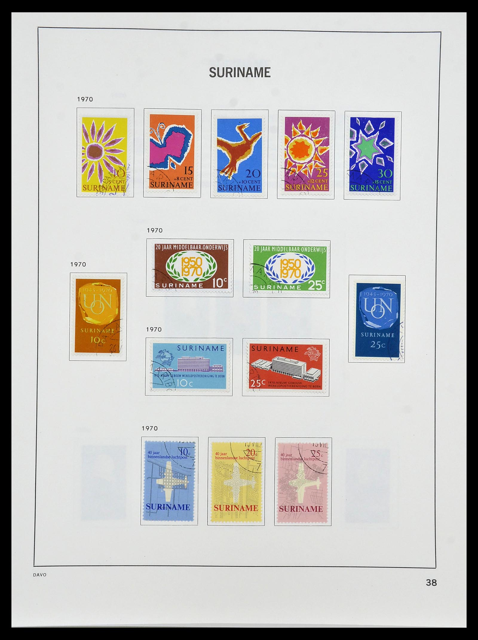 34452 040 - Postzegelverzameling 34452 Suriname 1873-1975.