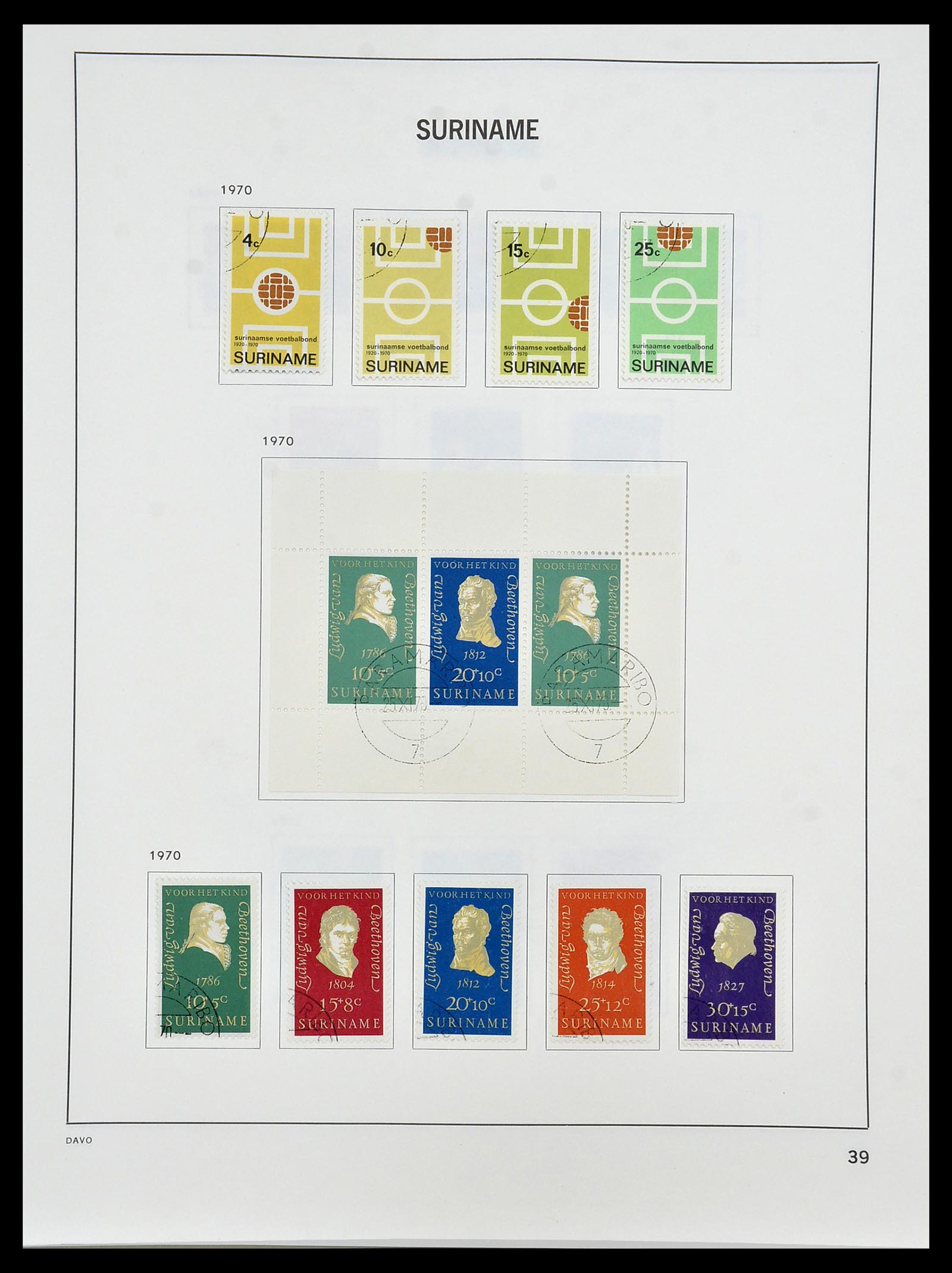 34452 041 - Postzegelverzameling 34452 Suriname 1873-1975.