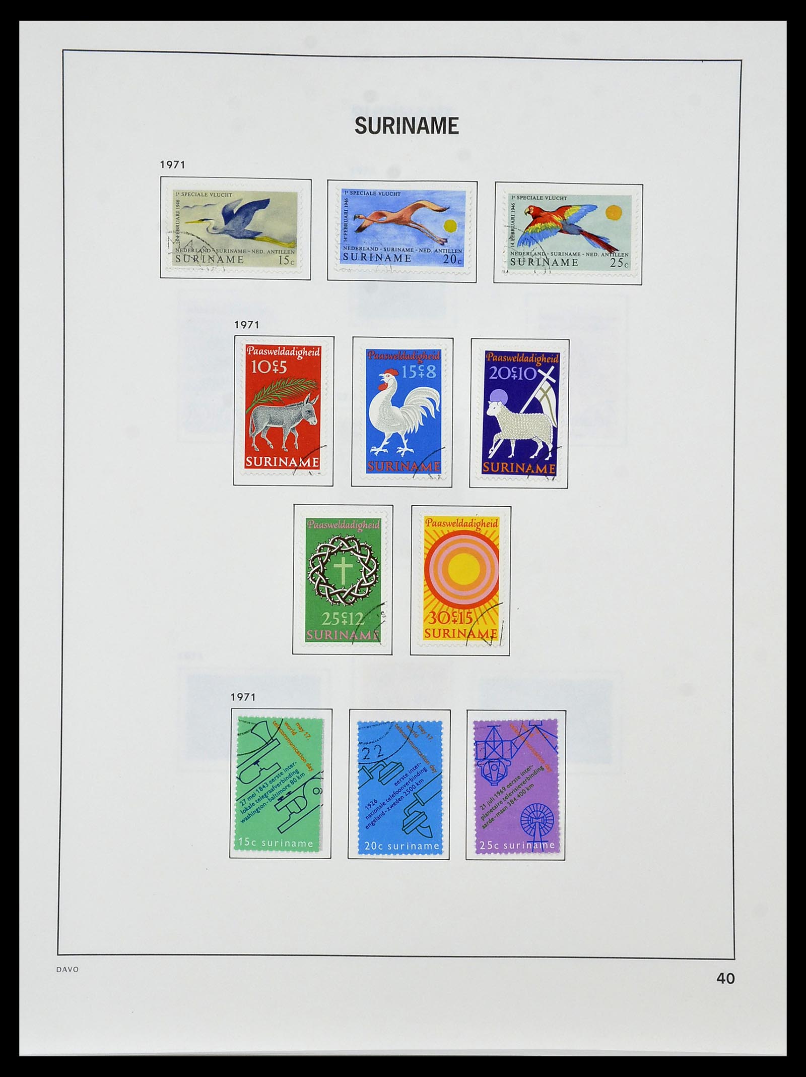34452 042 - Postzegelverzameling 34452 Suriname 1873-1975.