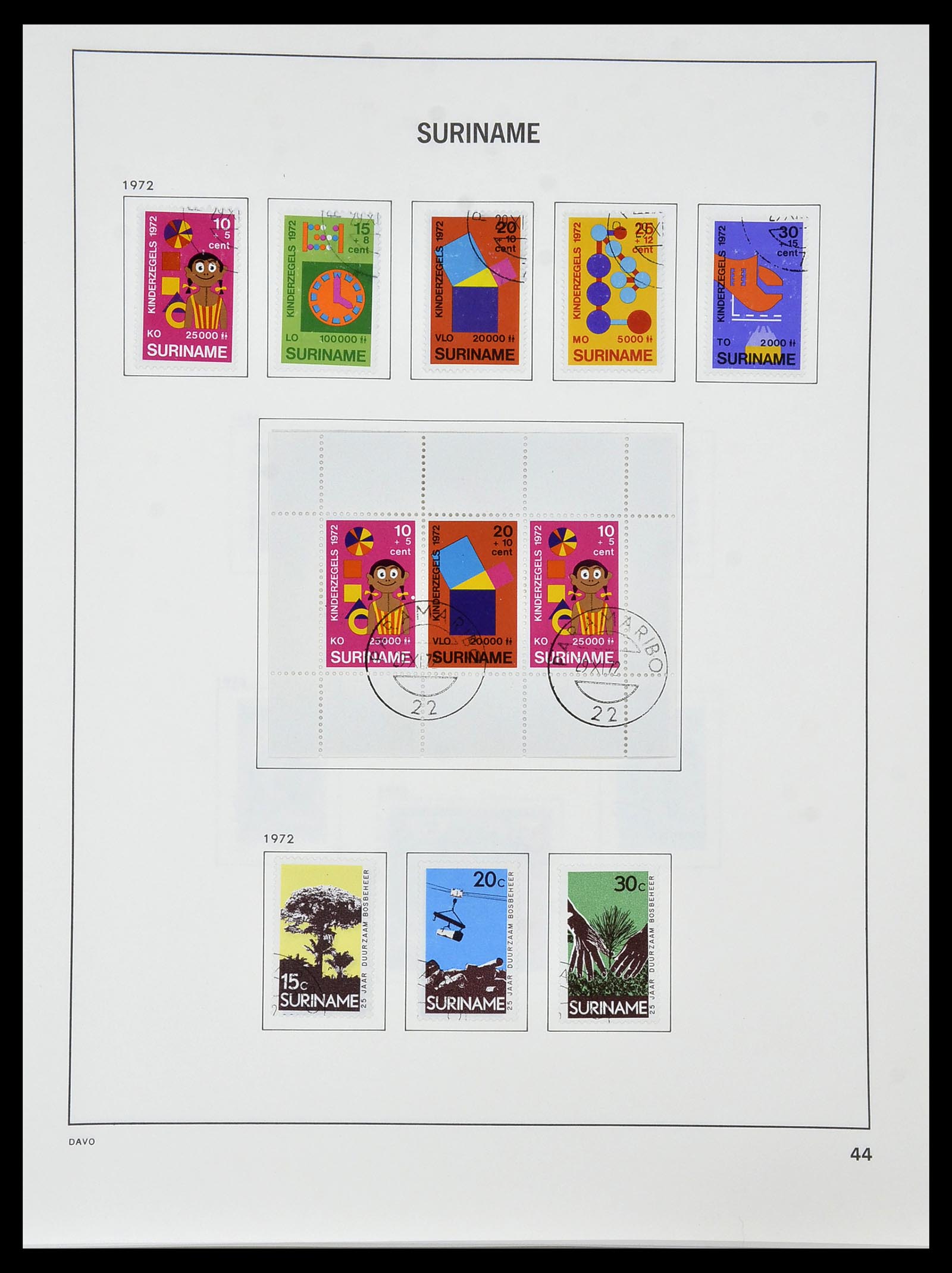34452 046 - Postzegelverzameling 34452 Suriname 1873-1975.