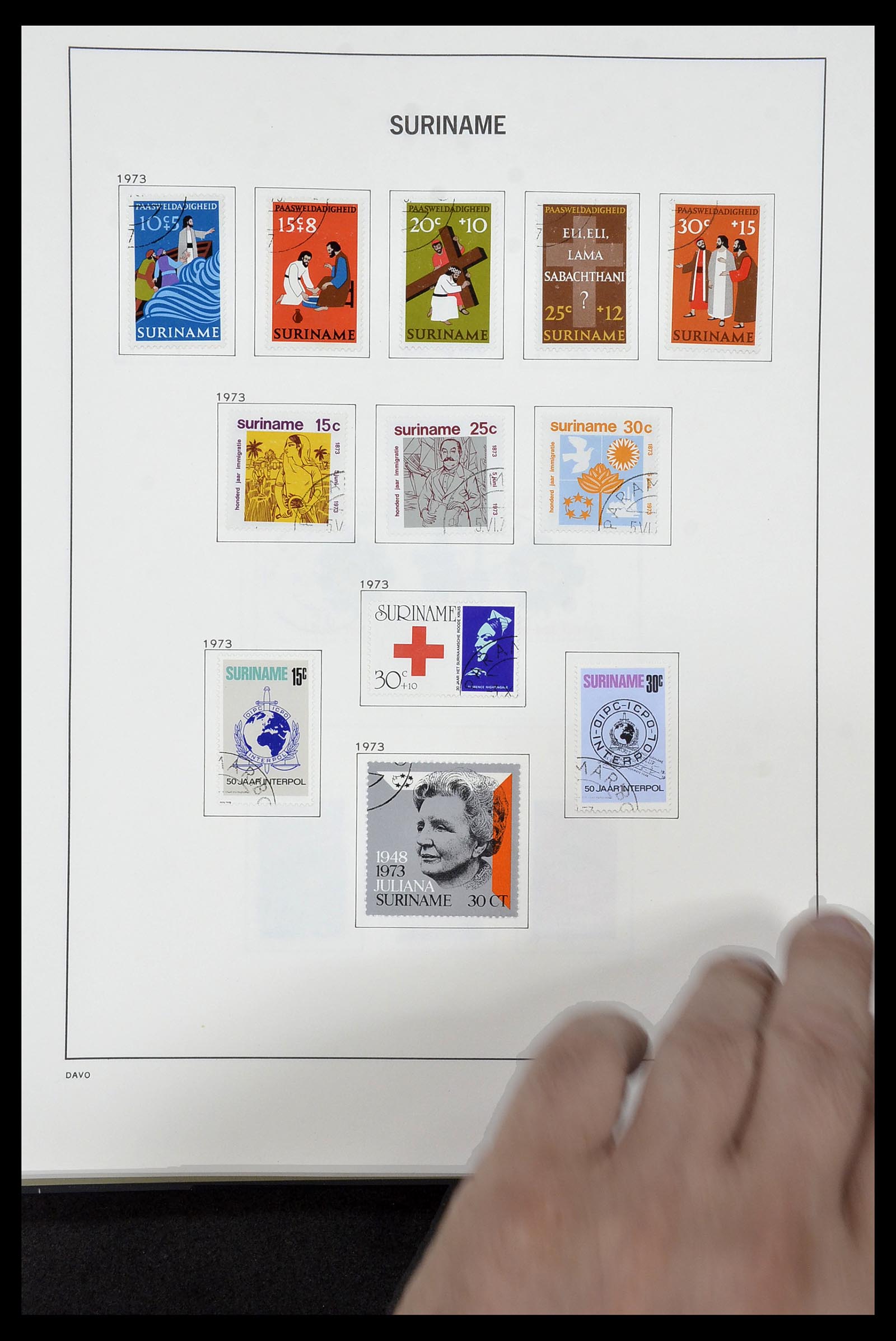 34452 047 - Postzegelverzameling 34452 Suriname 1873-1975.