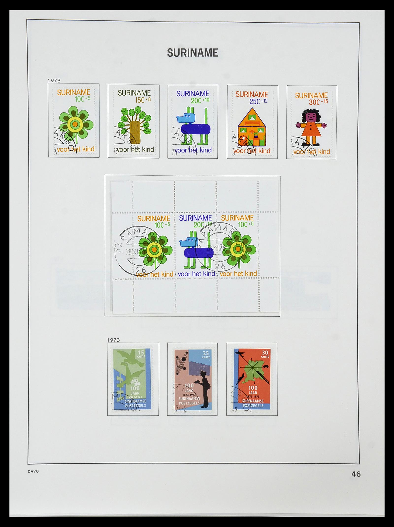 34452 048 - Postzegelverzameling 34452 Suriname 1873-1975.