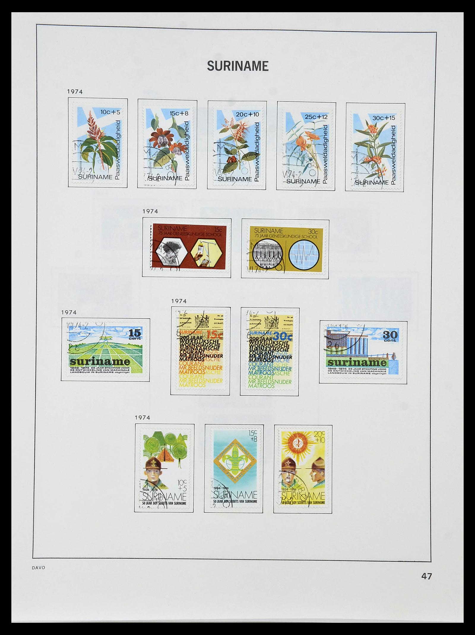 34452 049 - Postzegelverzameling 34452 Suriname 1873-1975.