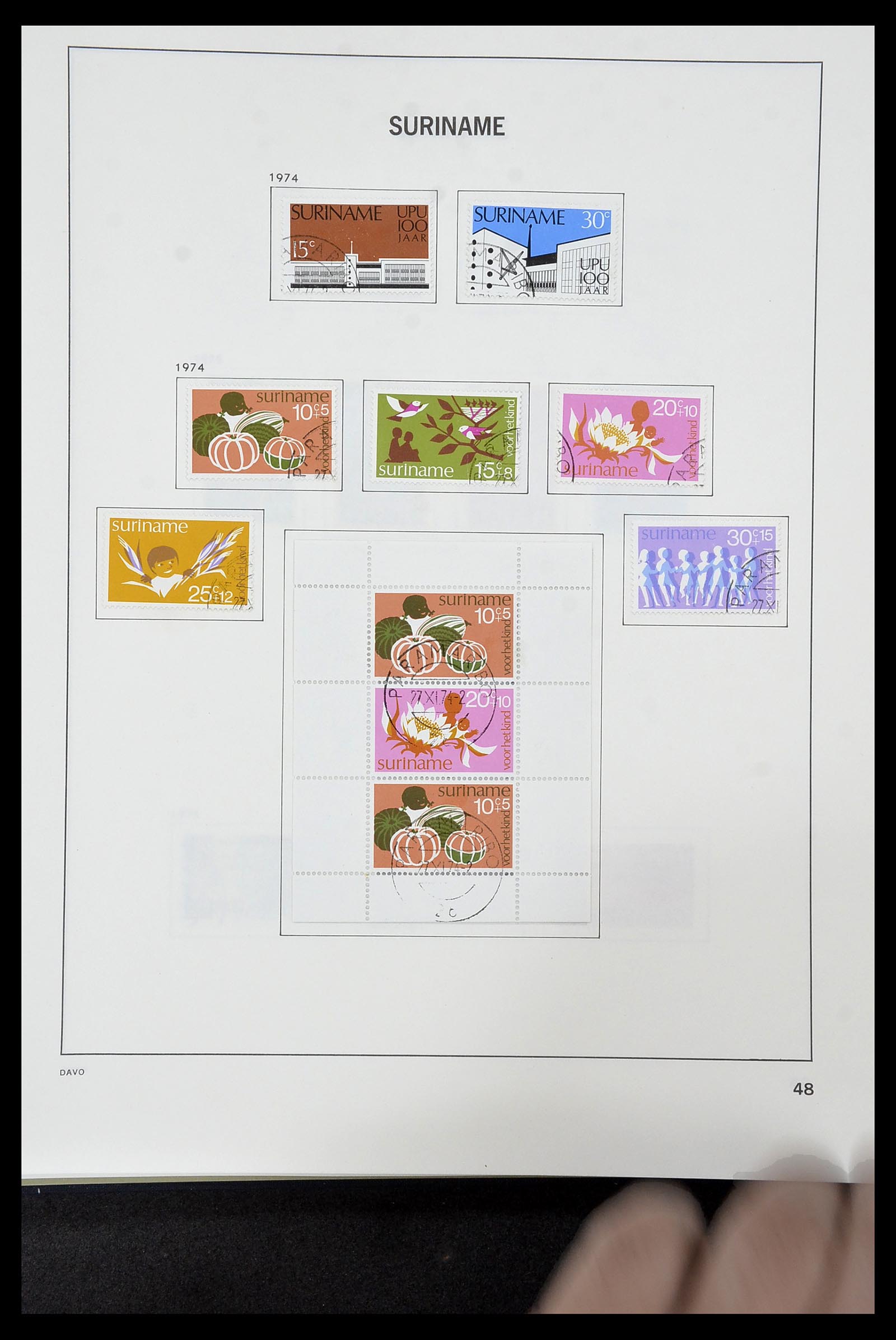 34452 050 - Postzegelverzameling 34452 Suriname 1873-1975.