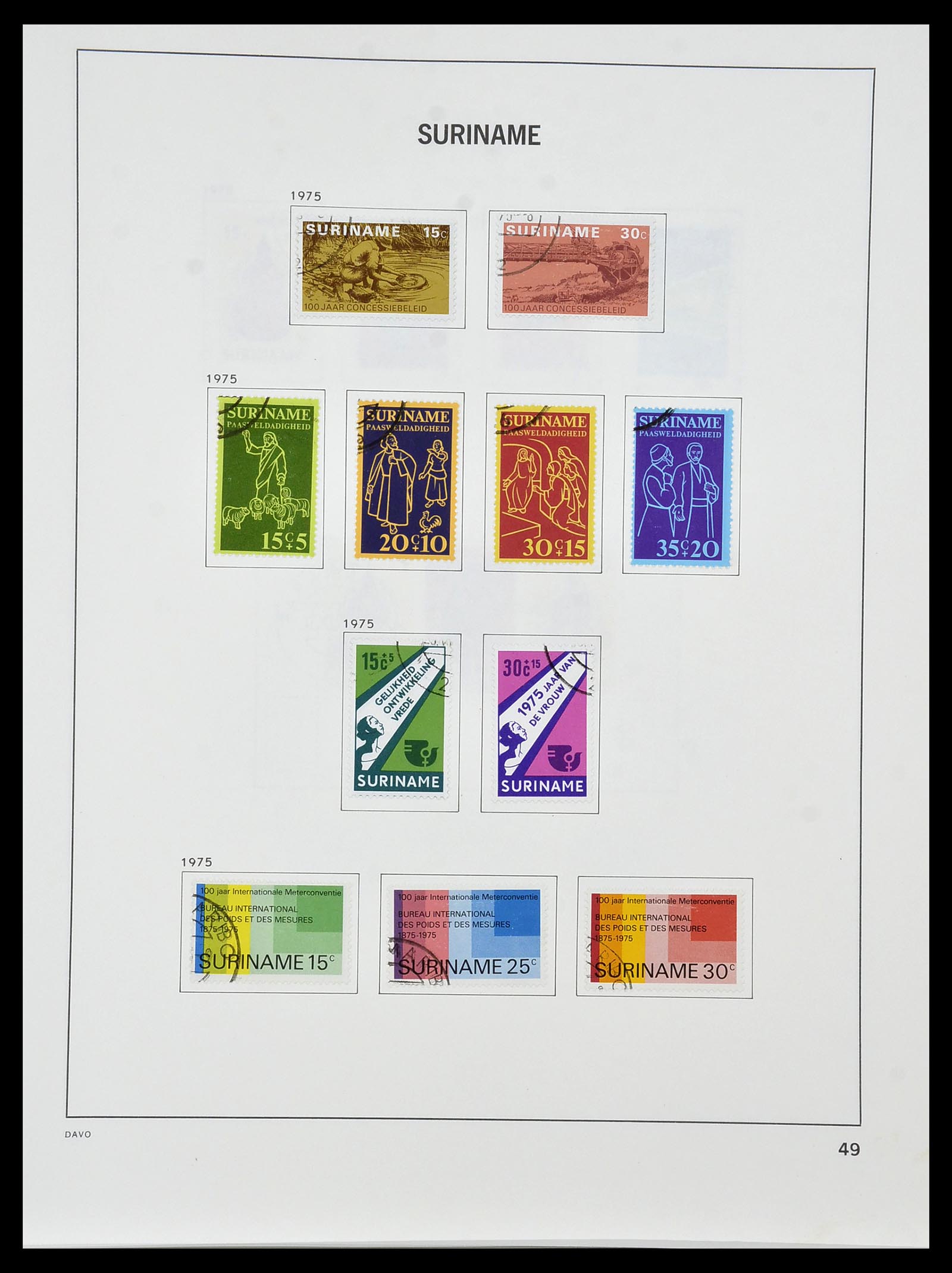 34452 051 - Postzegelverzameling 34452 Suriname 1873-1975.