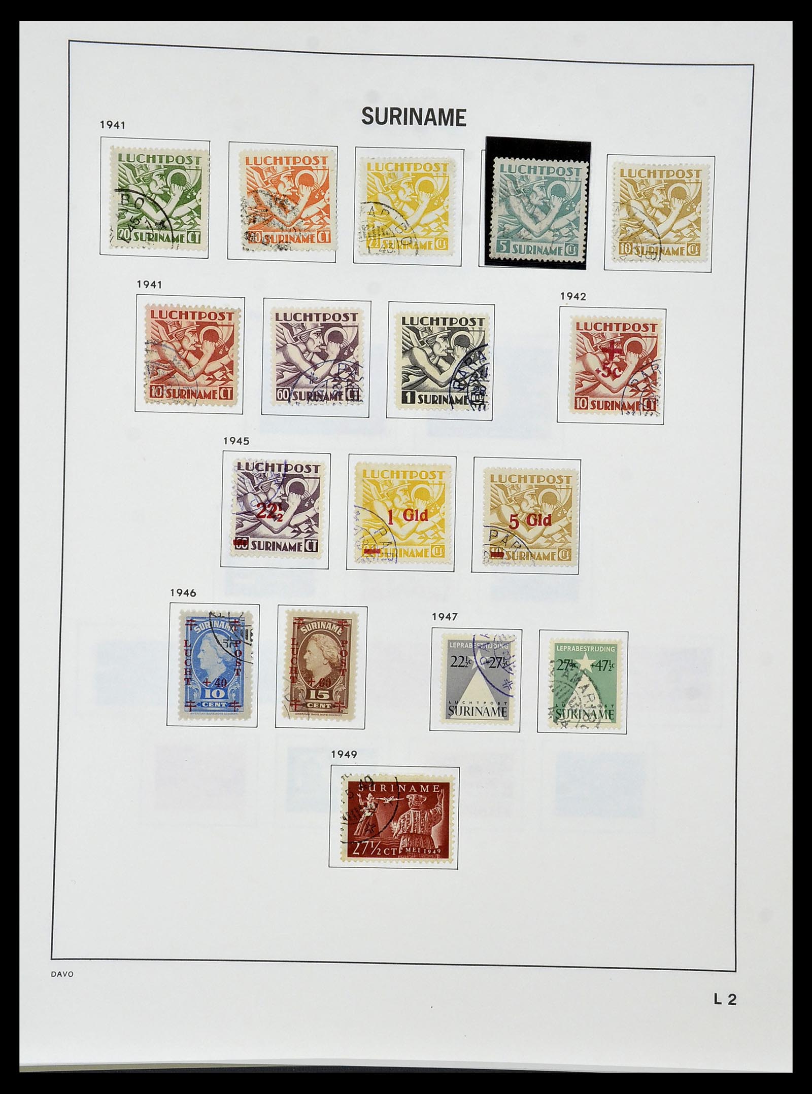 34452 054 - Postzegelverzameling 34452 Suriname 1873-1975.