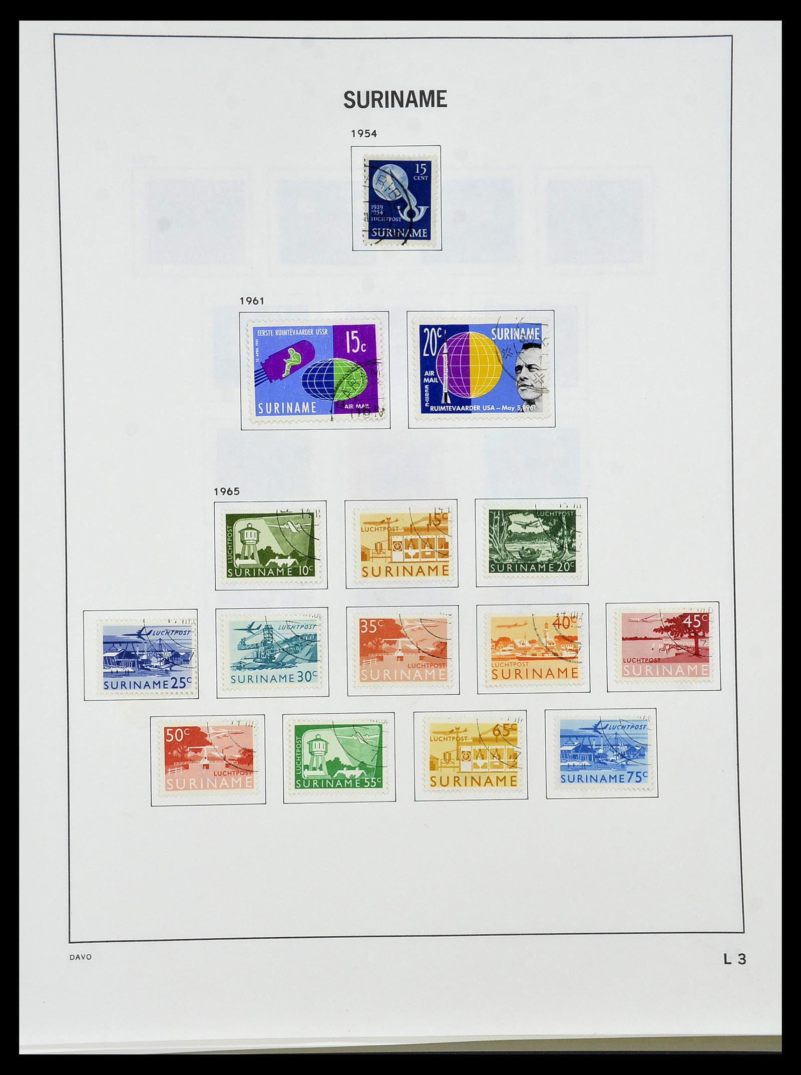 34452 055 - Postzegelverzameling 34452 Suriname 1873-1975.