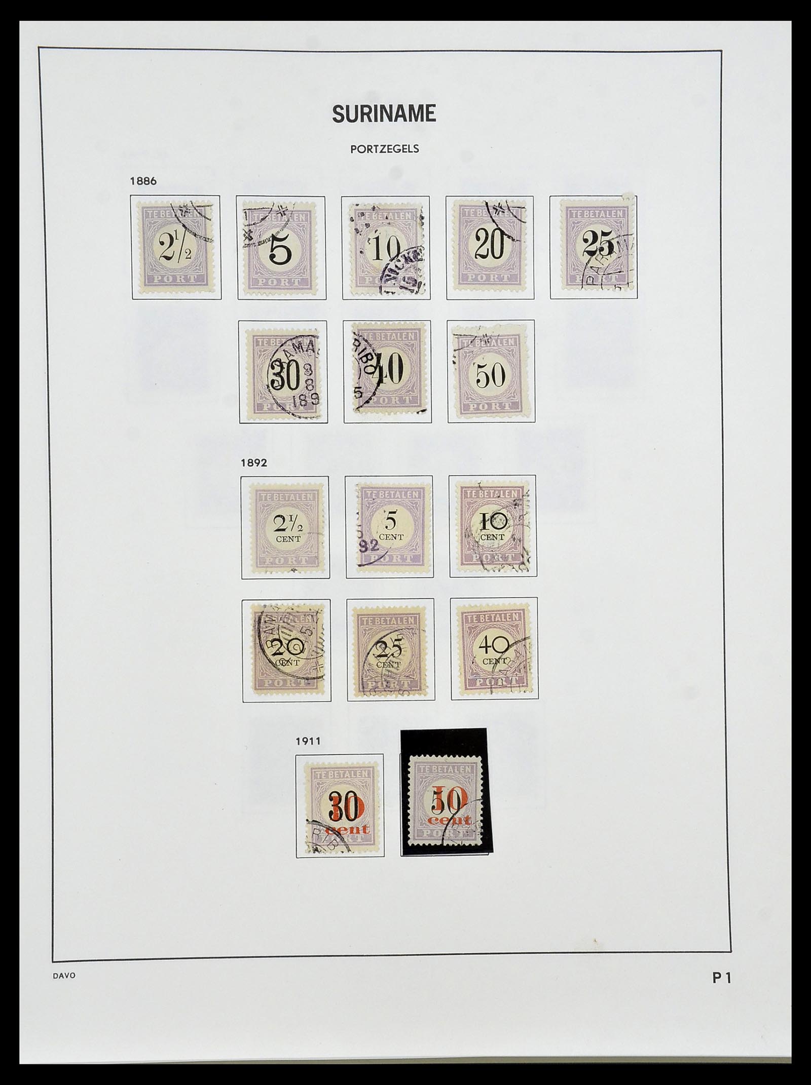 34452 057 - Postzegelverzameling 34452 Suriname 1873-1975.