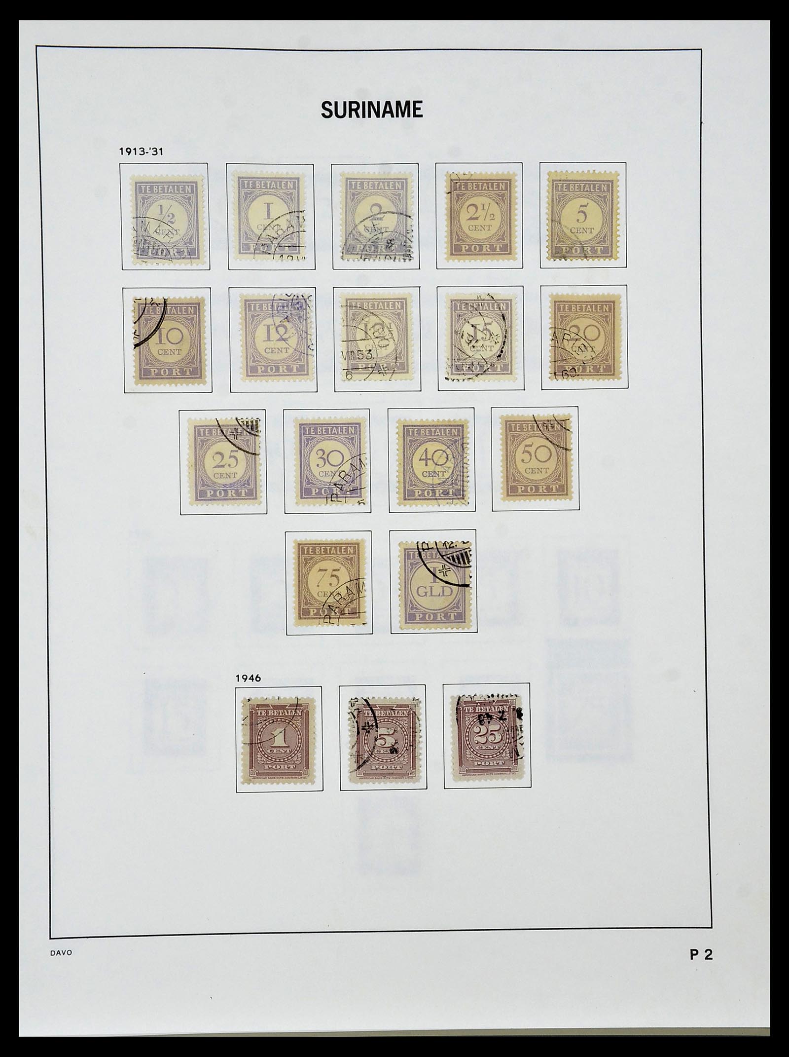 34452 059 - Postzegelverzameling 34452 Suriname 1873-1975.