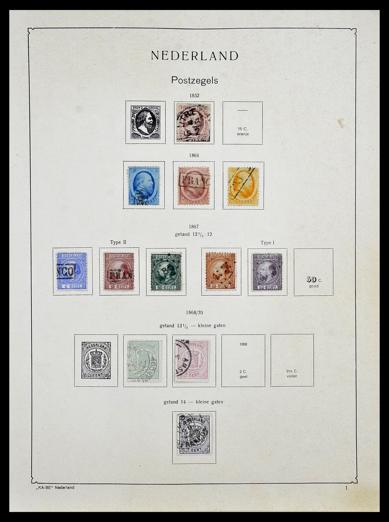 34453 013 - Postzegelverzameling 34453 Nederland 1852-1964.