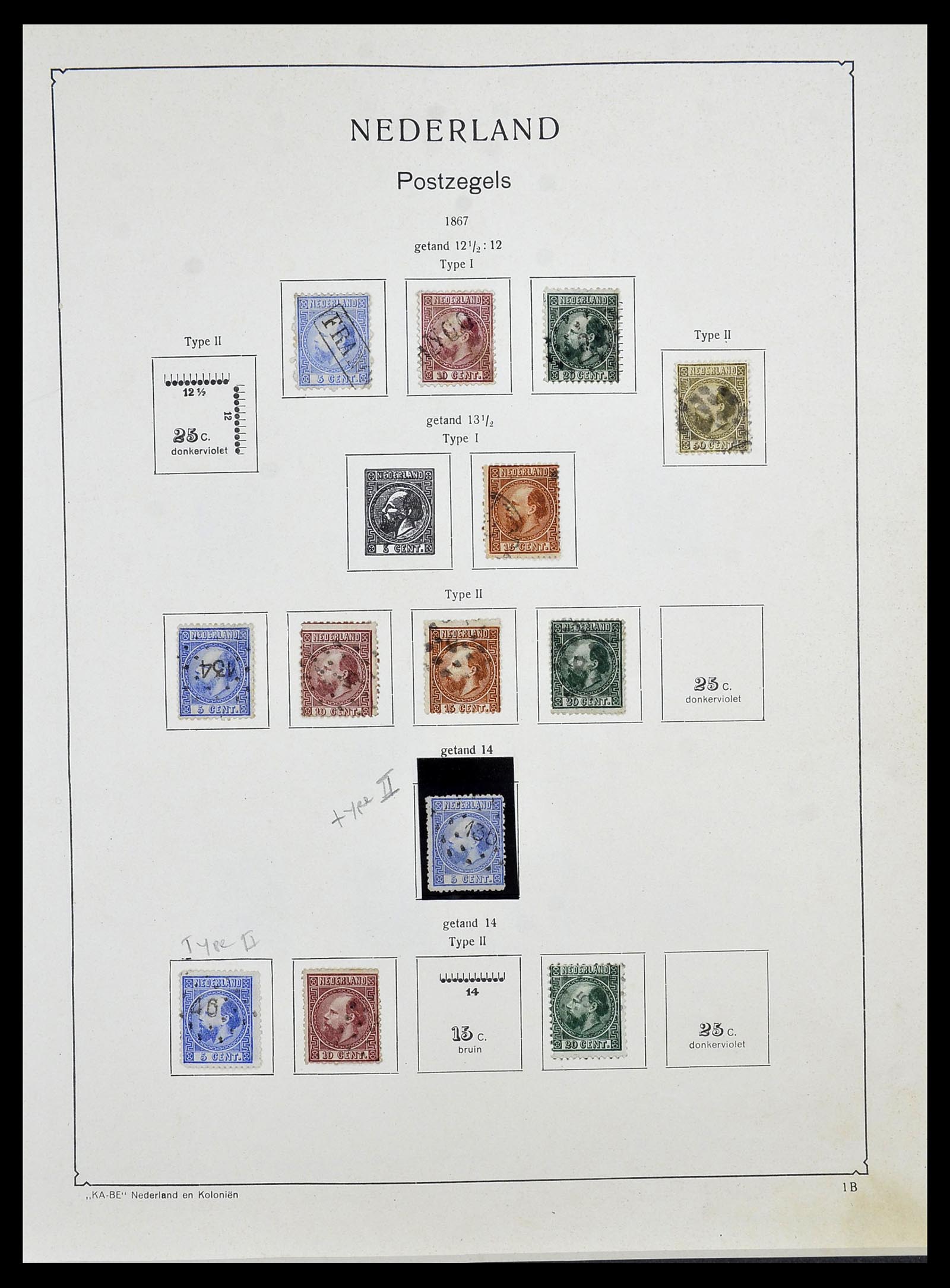 34453 014 - Postzegelverzameling 34453 Nederland 1852-1964.