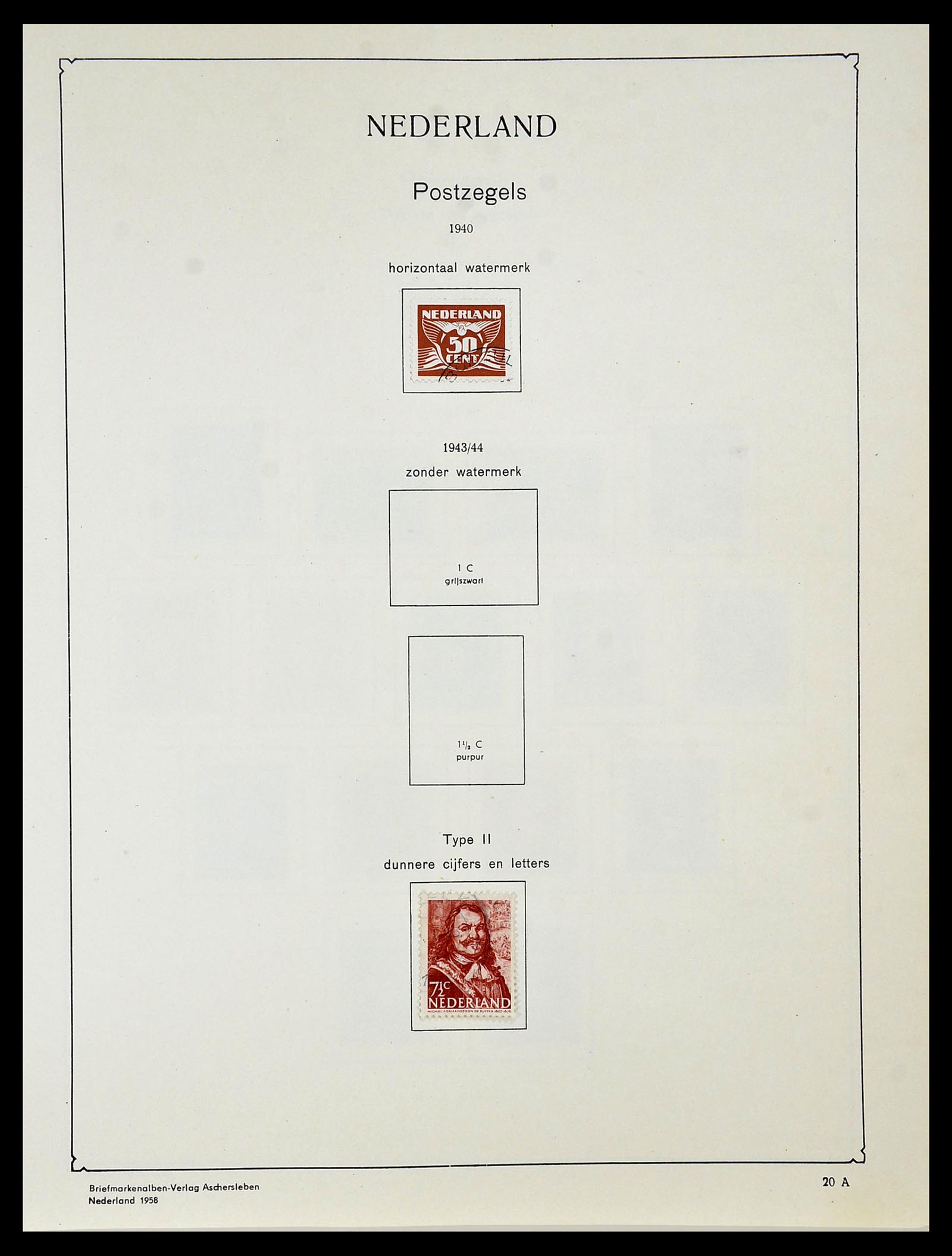 34453 058 - Postzegelverzameling 34453 Nederland 1852-1964.