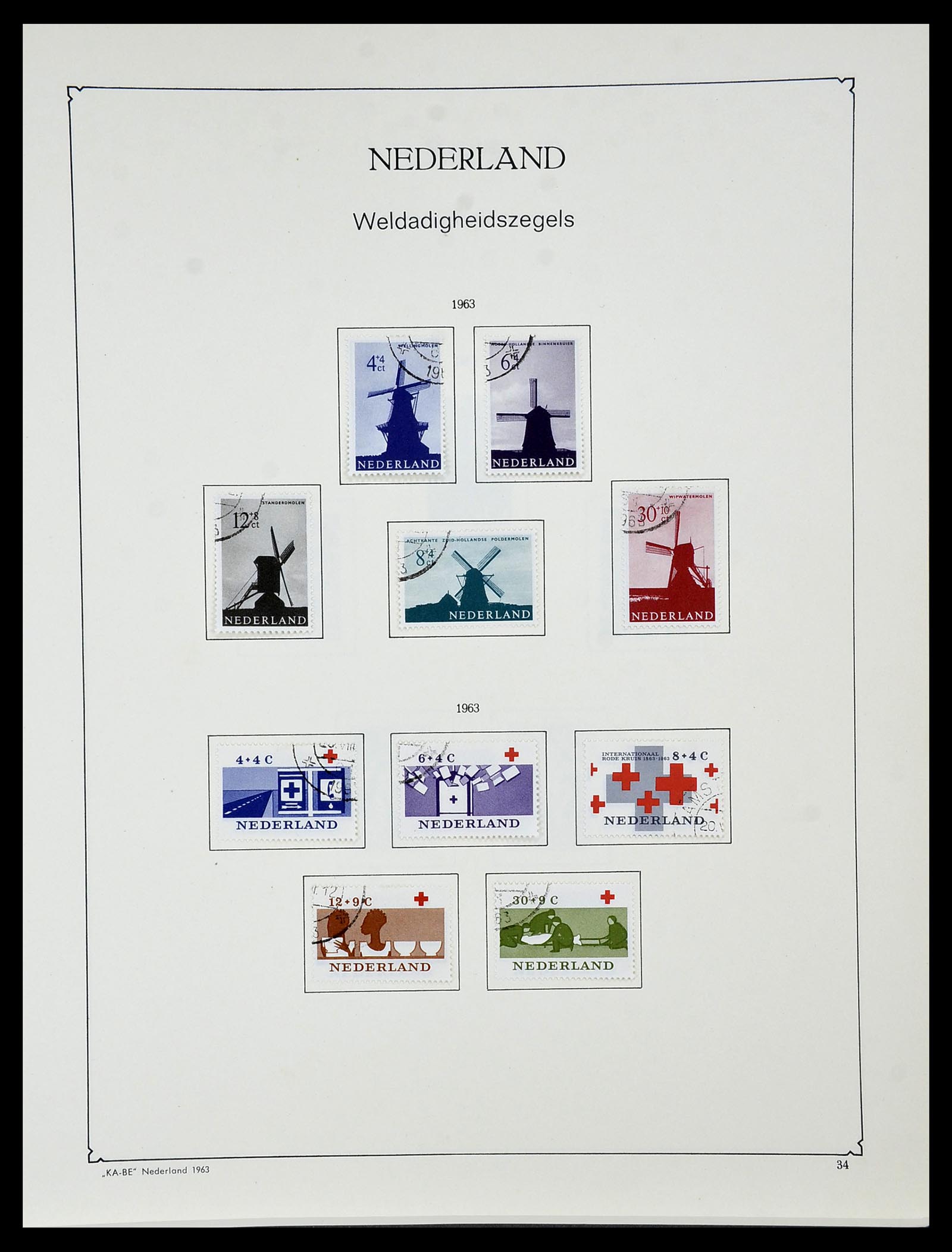 34453 121 - Postzegelverzameling 34453 Nederland 1852-1964.