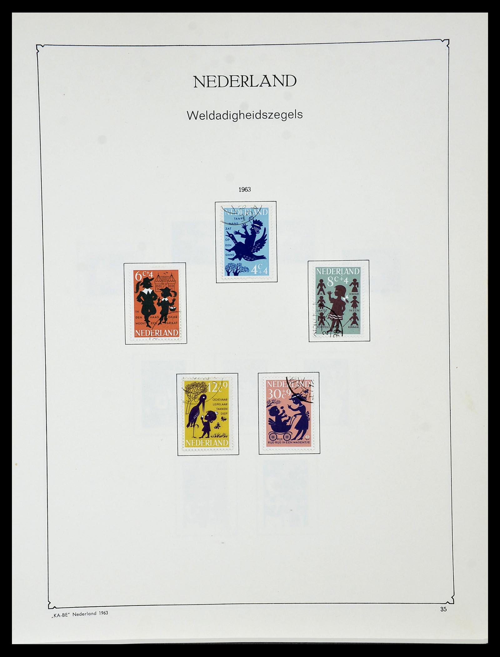34453 122 - Postzegelverzameling 34453 Nederland 1852-1964.