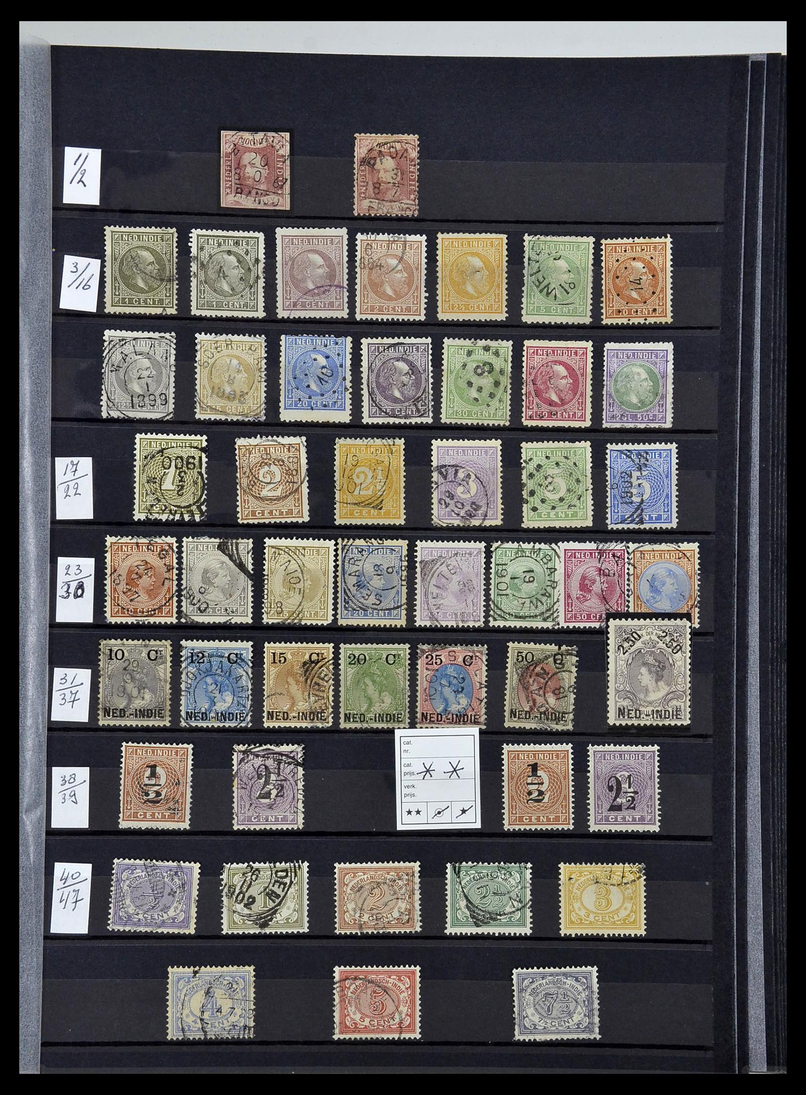 34454 007 - Postzegelverzameling 34454 Suriname en Nederlands Indië 1864-1975.