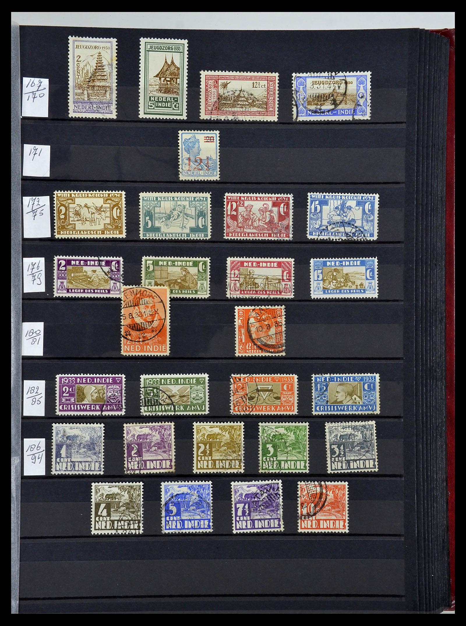 34454 011 - Stamp Collection 34454 Surinam and Dutch east Indies 1864-1975.