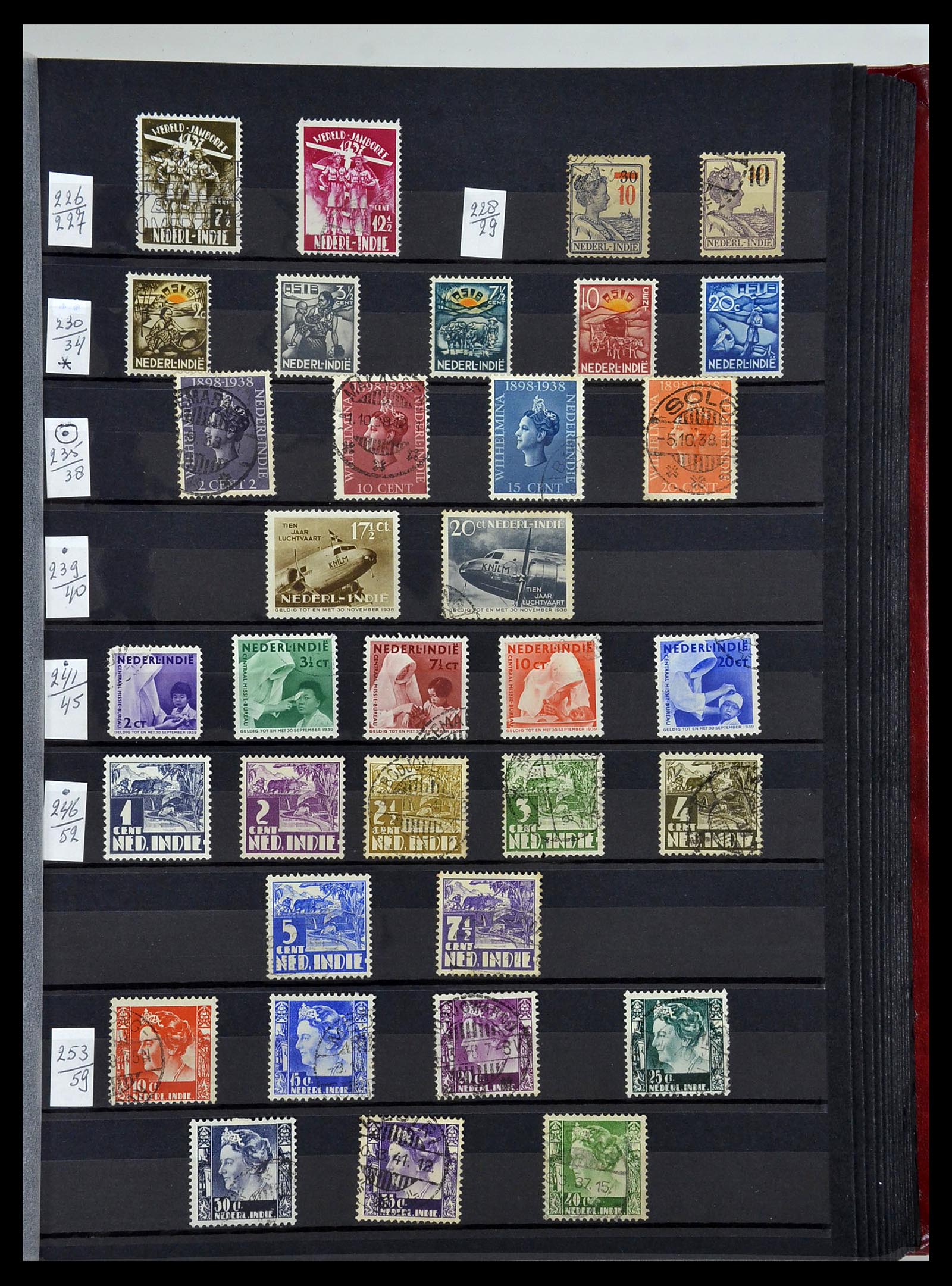 34454 013 - Stamp Collection 34454 Surinam and Dutch east Indies 1864-1975.