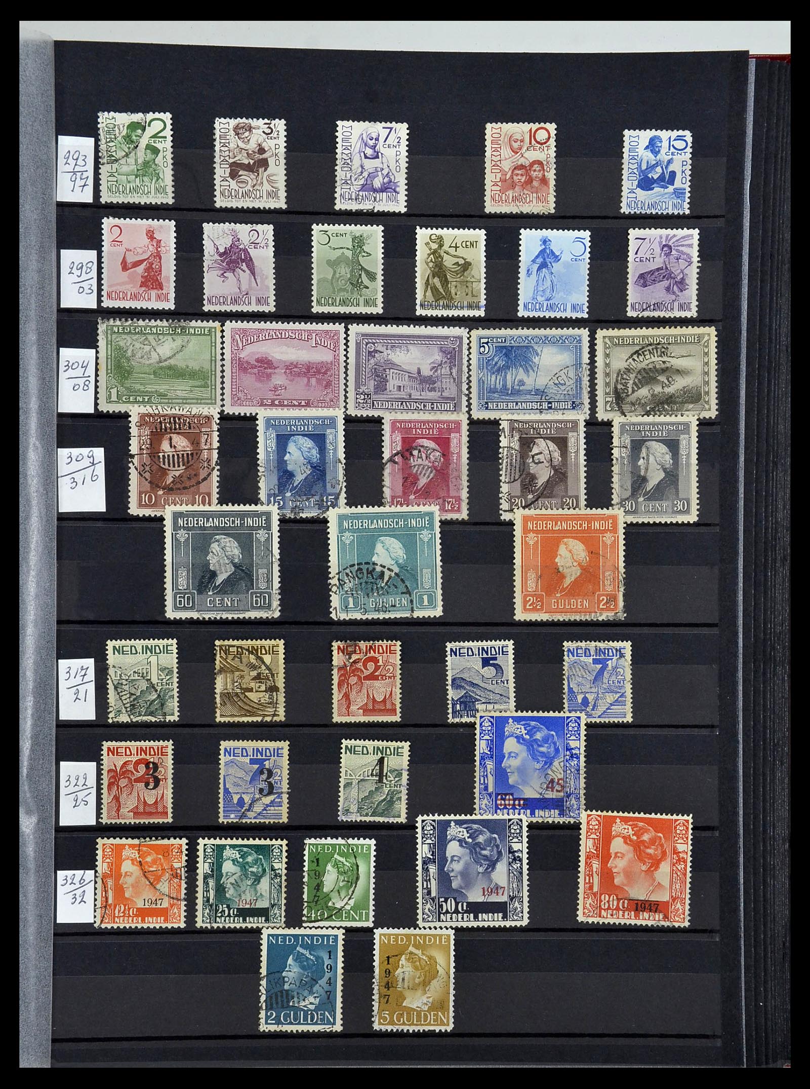 34454 015 - Postzegelverzameling 34454 Suriname en Nederlands Indië 1864-1975.