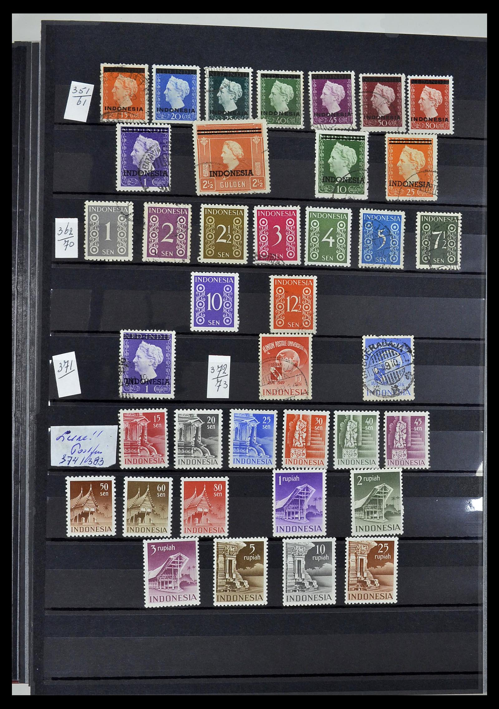 34454 018 - Stamp Collection 34454 Surinam and Dutch east Indies 1864-1975.
