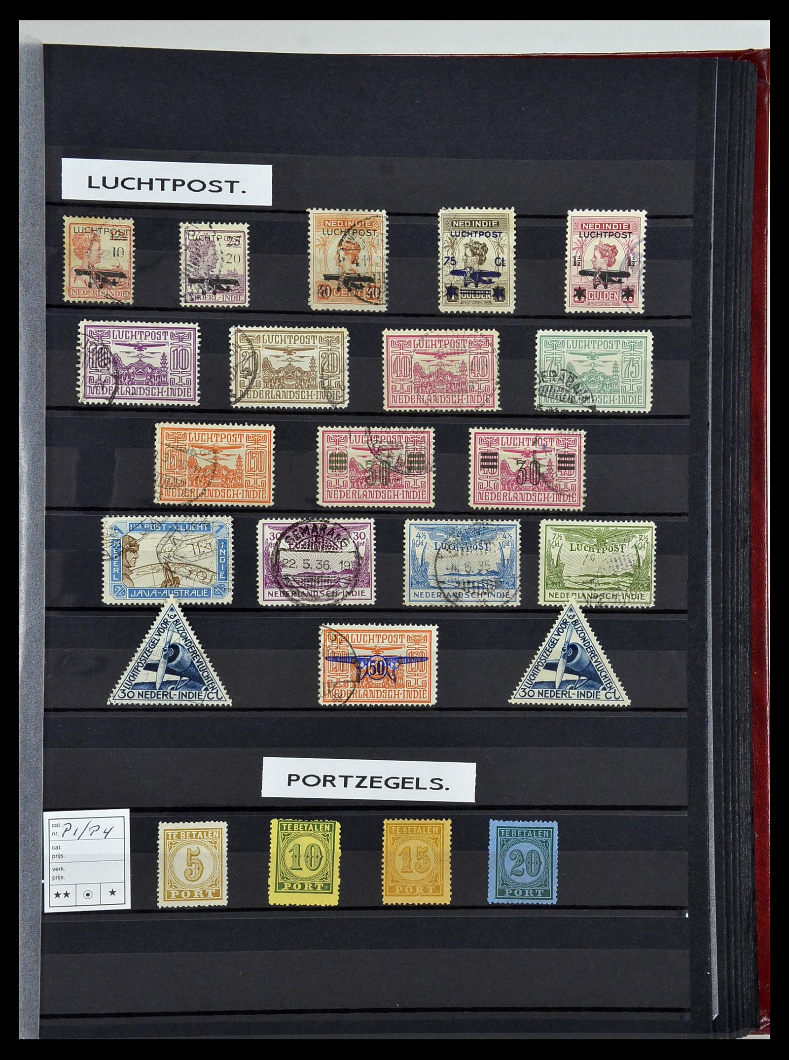 34454 019 - Postzegelverzameling 34454 Suriname en Nederlands Indië 1864-1975.