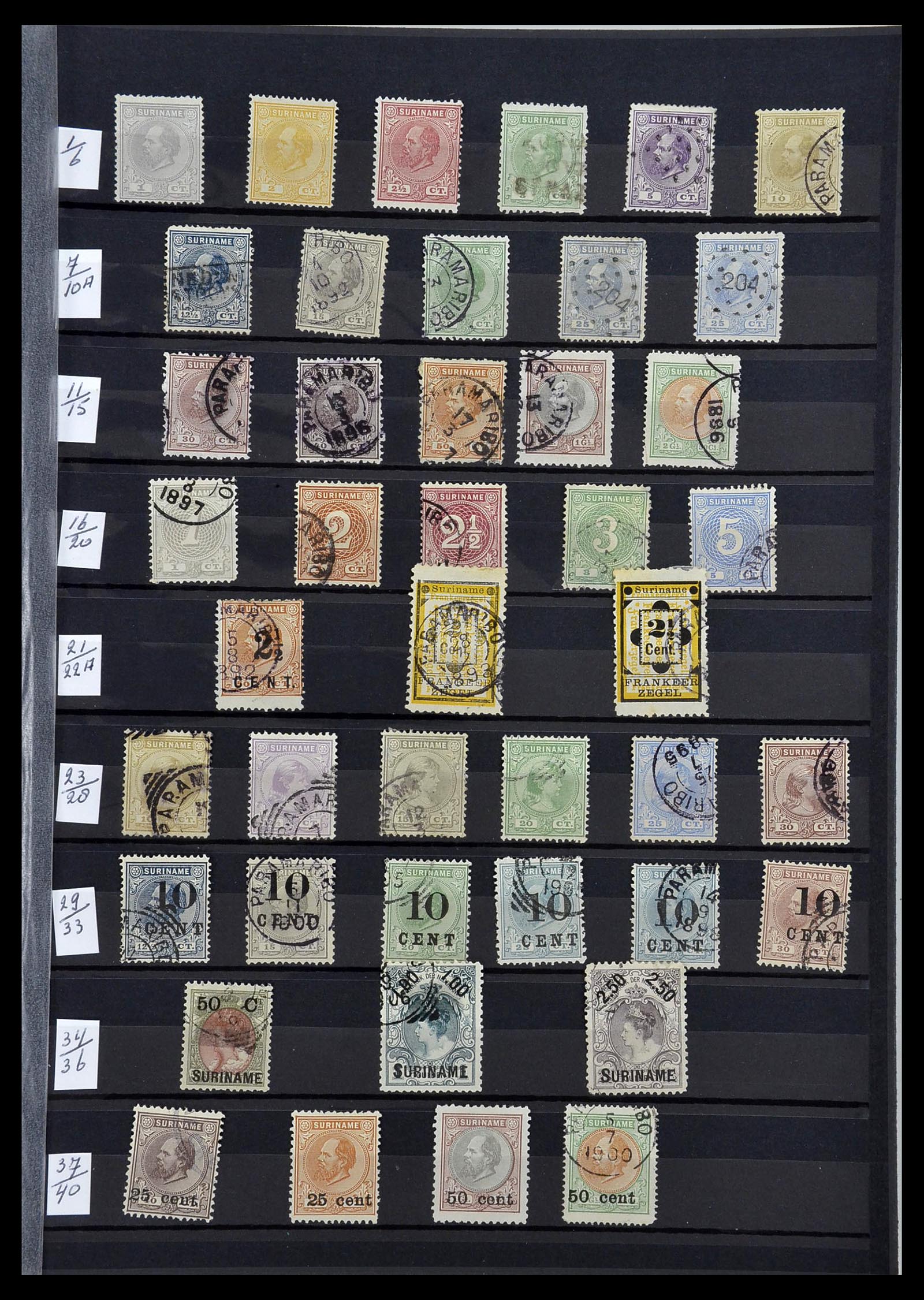 34454 033 - Postzegelverzameling 34454 Suriname en Nederlands Indië 1864-1975.