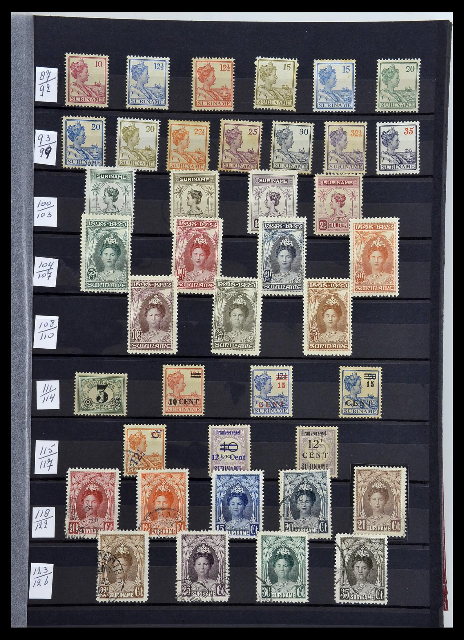34454 035 - Postzegelverzameling 34454 Suriname en Nederlands Indië 1864-1975.