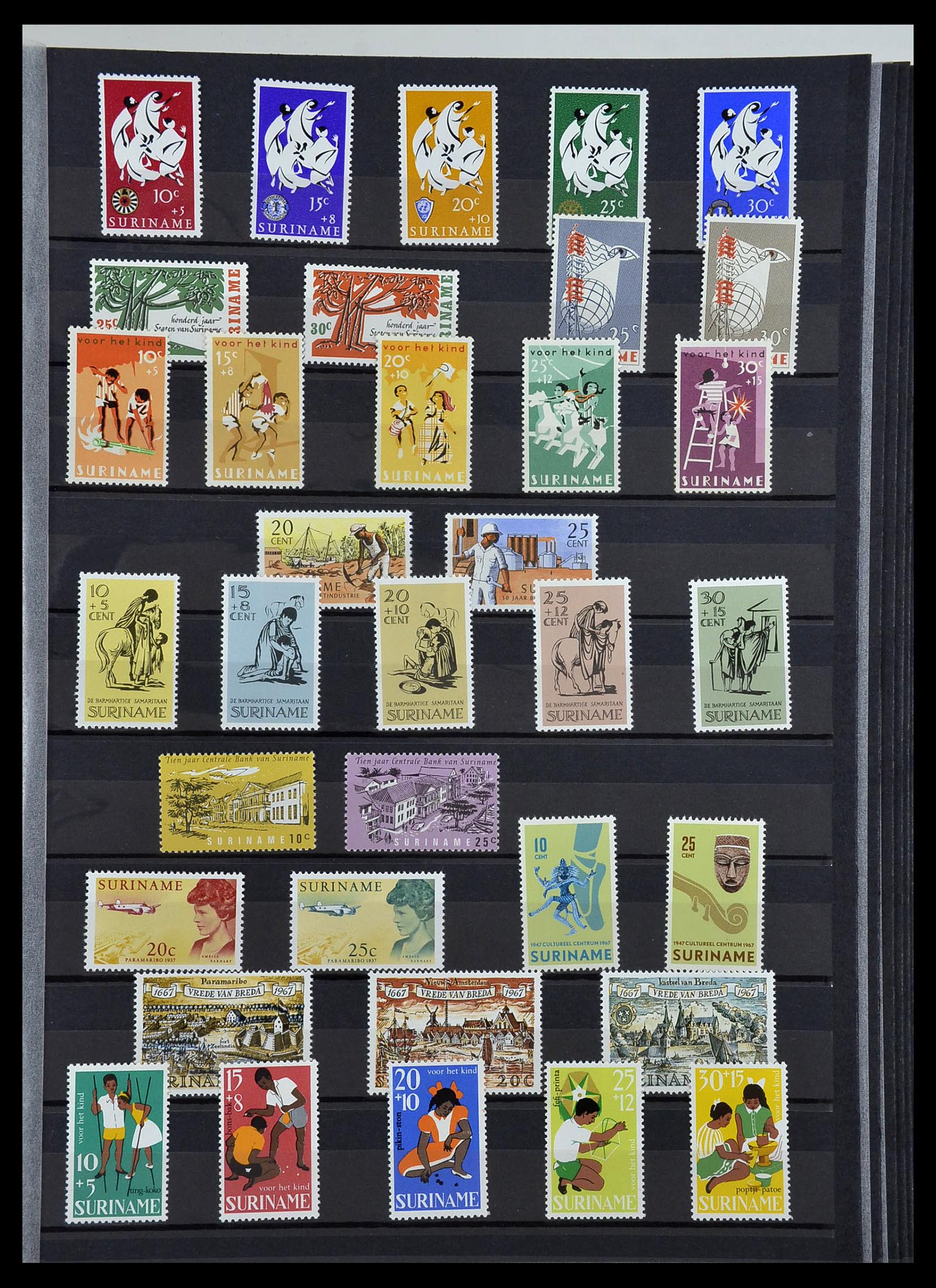 34454 047 - Stamp Collection 34454 Surinam and Dutch east Indies 1864-1975.